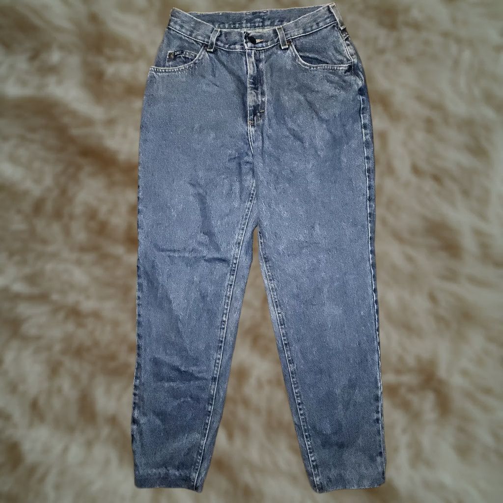 Lee VINTAGE Lee Jeans Tapered Womens 10 Medium High Rise Blue Denim 90s Preppy Womens Size 32" / US 10 / IT 46 - 1 Thumbnail