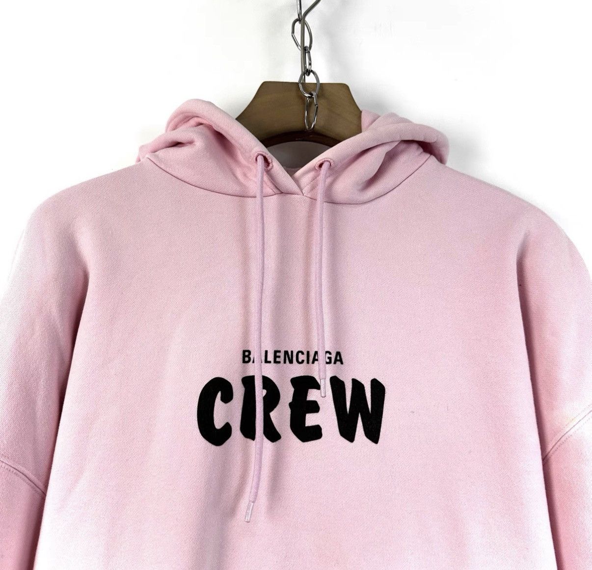 Balenciaga Balenciaga Pink Crew Logo Print Hoodie K12 Size M / US 6-8 / IT 42-44 - 3 Thumbnail