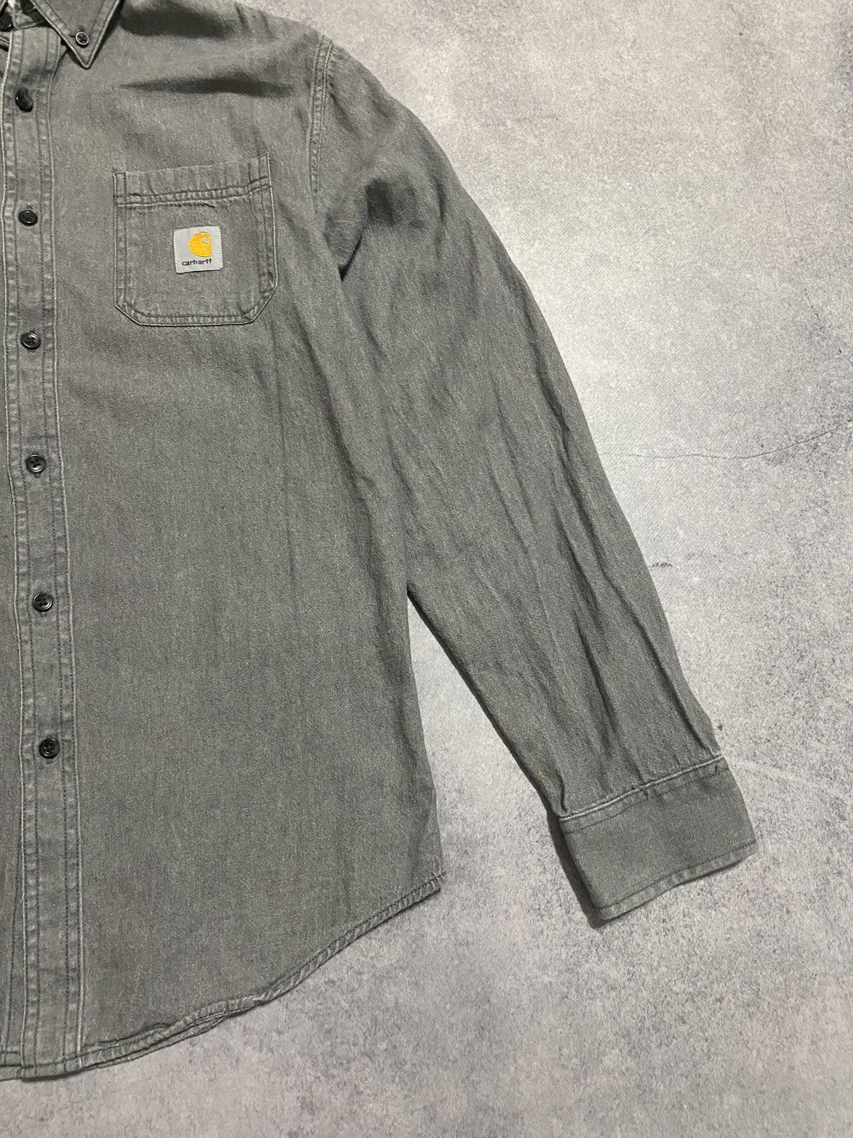 Carhartt × Vintage Vintage Carhartt Pocket Logo Long Sleeve Shirt Women’s L Size L / US 10 / IT 46 - 4 Thumbnail
