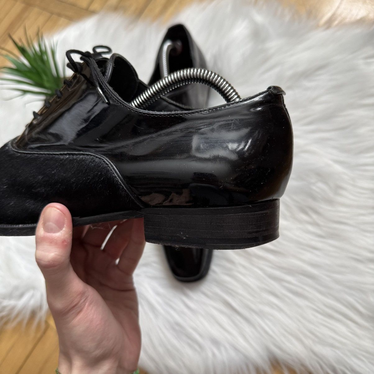 Dsquared2 📌 RARE Vintage Dsquared2 Pony Hair Derby Shoes Leather Size US 10 / EU 43 - 16 Thumbnail