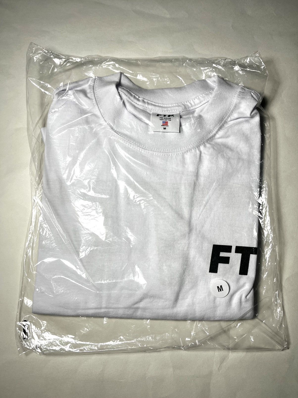 image of Fuck The Population Ftp Logo Tee in White, Men's (Size Medium)