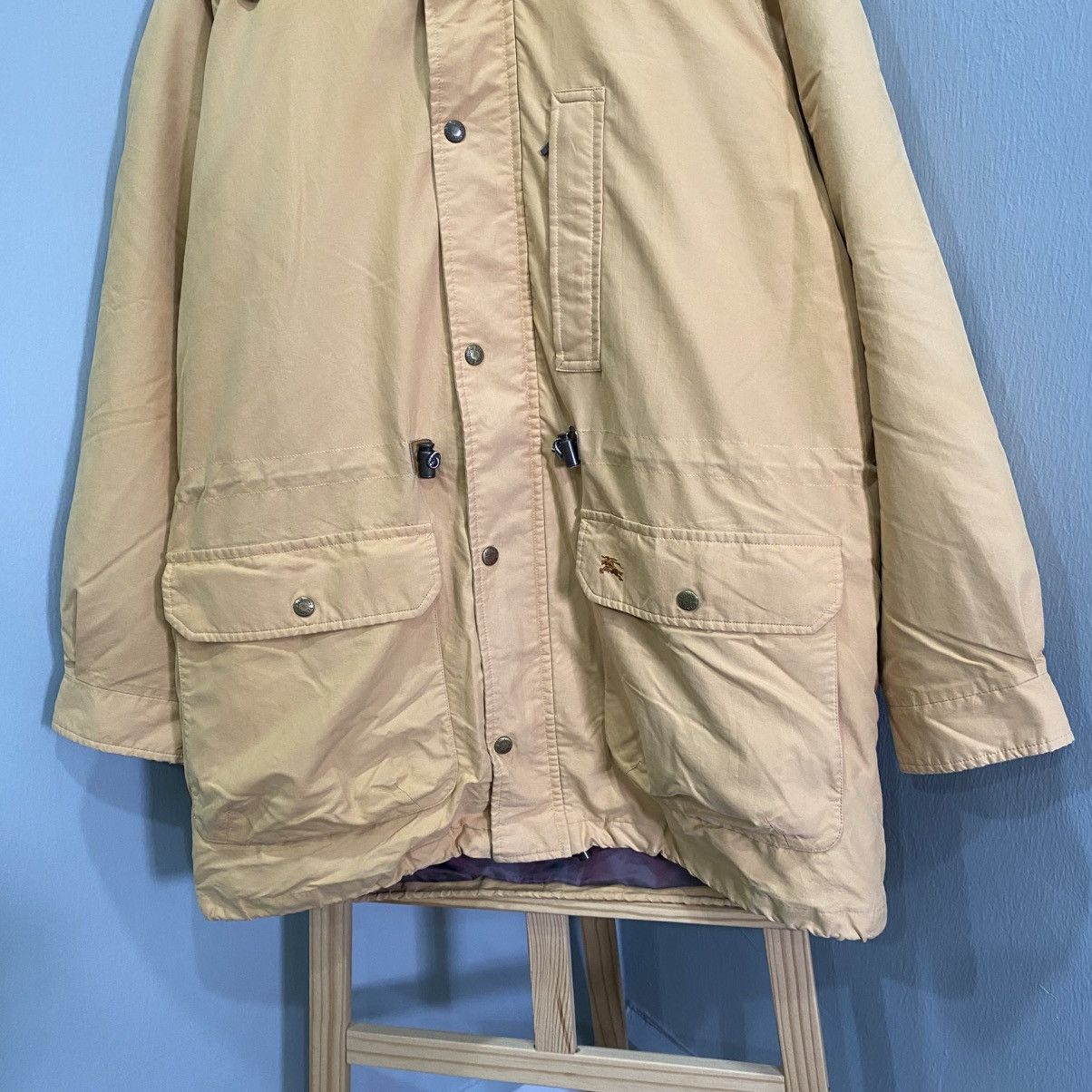 Burberry Vintage 90s Burberrys London Hooded Field Jacket - Tan Size US L / EU 52-54 / 3 - 5 Thumbnail