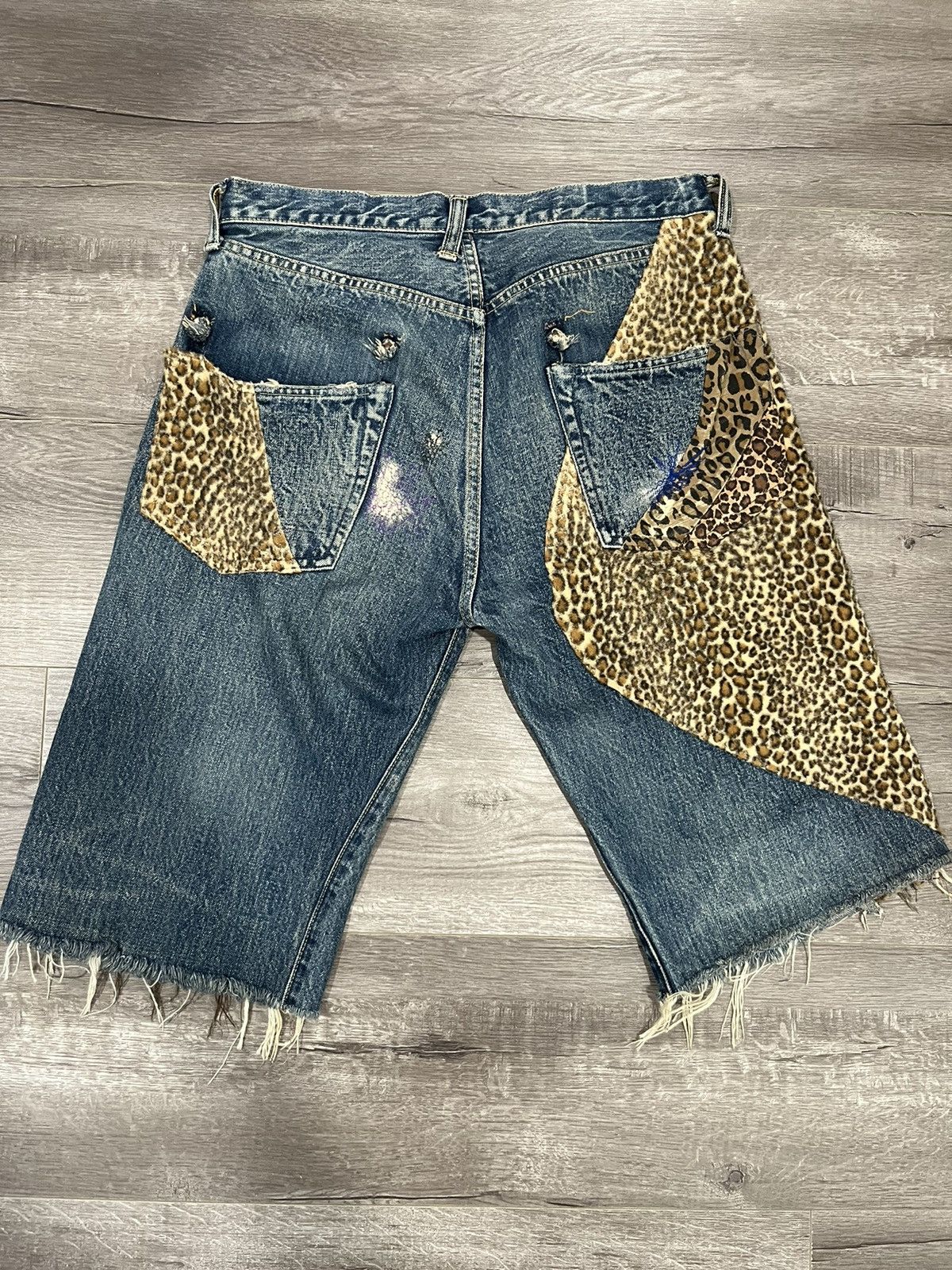 Kapital Kapital Leopard Print Denim shorts Size US 32 / EU 48 - 2 Thumbnail