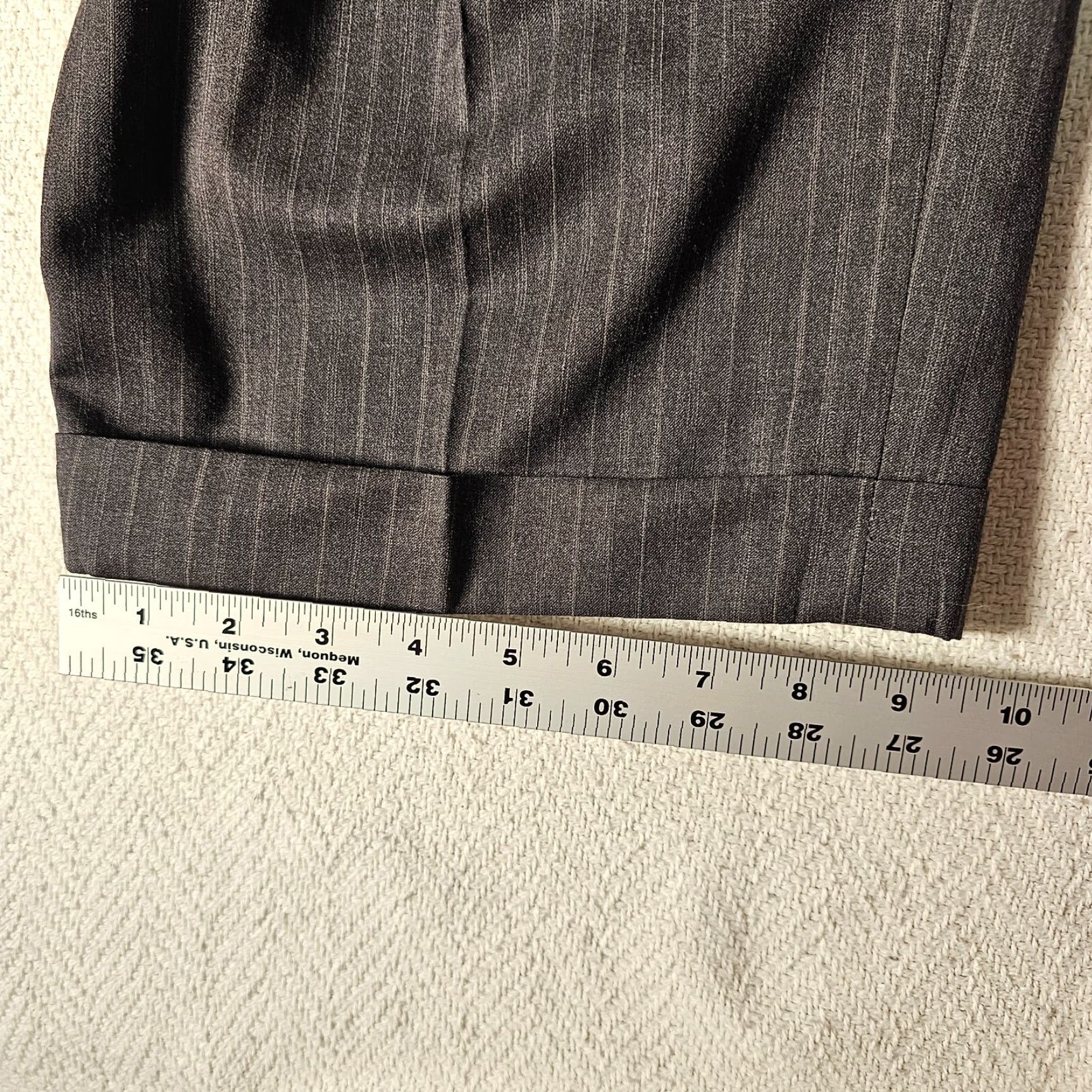 Joseph VINTAGE Joseph & Feiss Wool Dress Pants Men 50 Regular Gray Striped Formal Business Casual Size US 34 / EU 50 - 6 Thumbnail