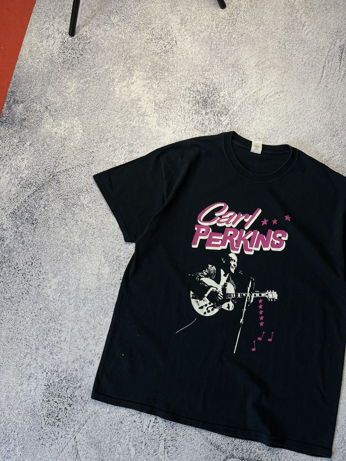 Band Tees Carl Perkins Singned T ee Men T Shirt Black Size US XL / EU 56 / 4 - 5 Thumbnail