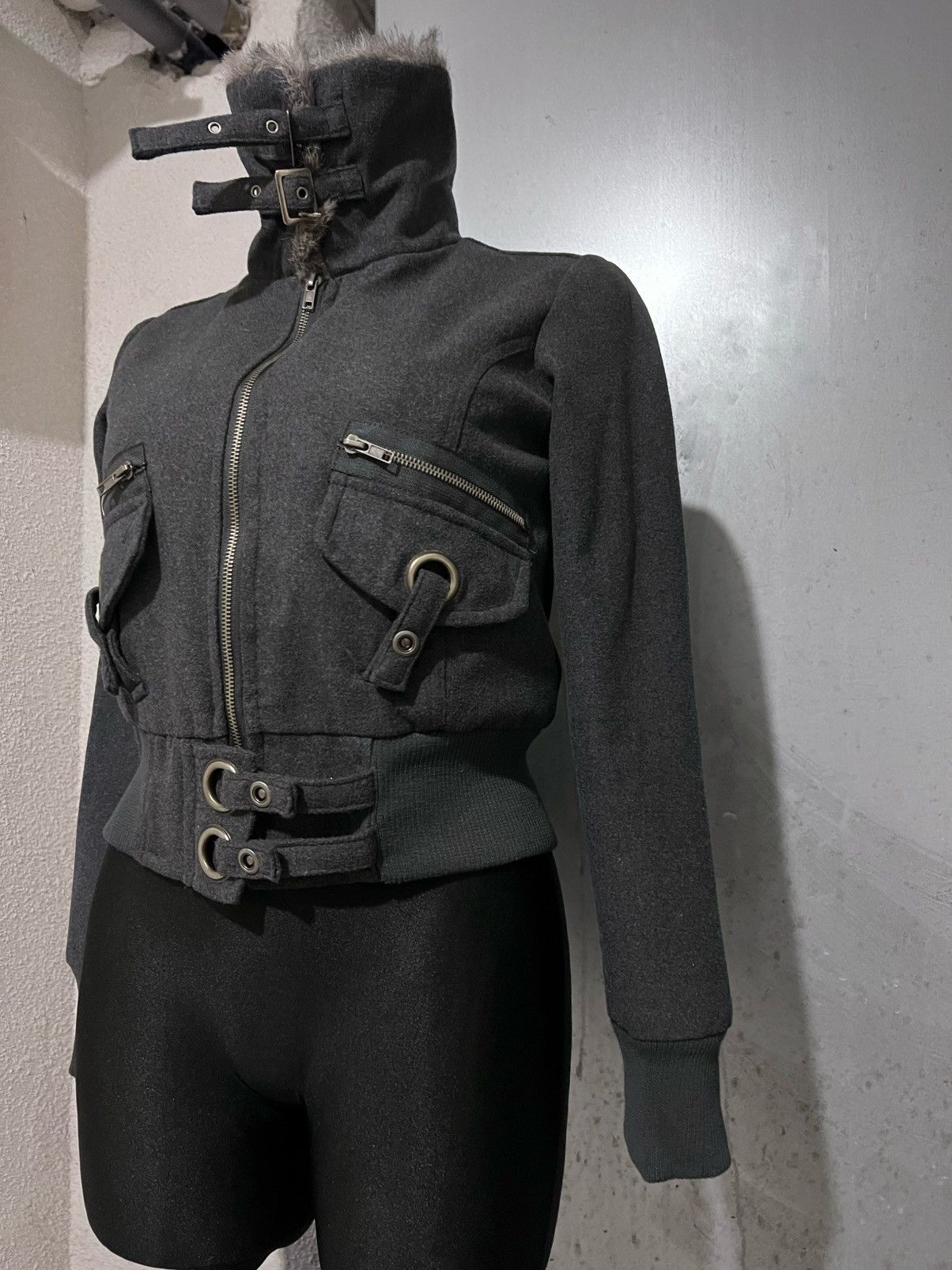 If Six Was Nine Japanese Style Faux Fur High Collar Detailed Jacket Size S / US 4 / IT 40 - 1 Thumbnail