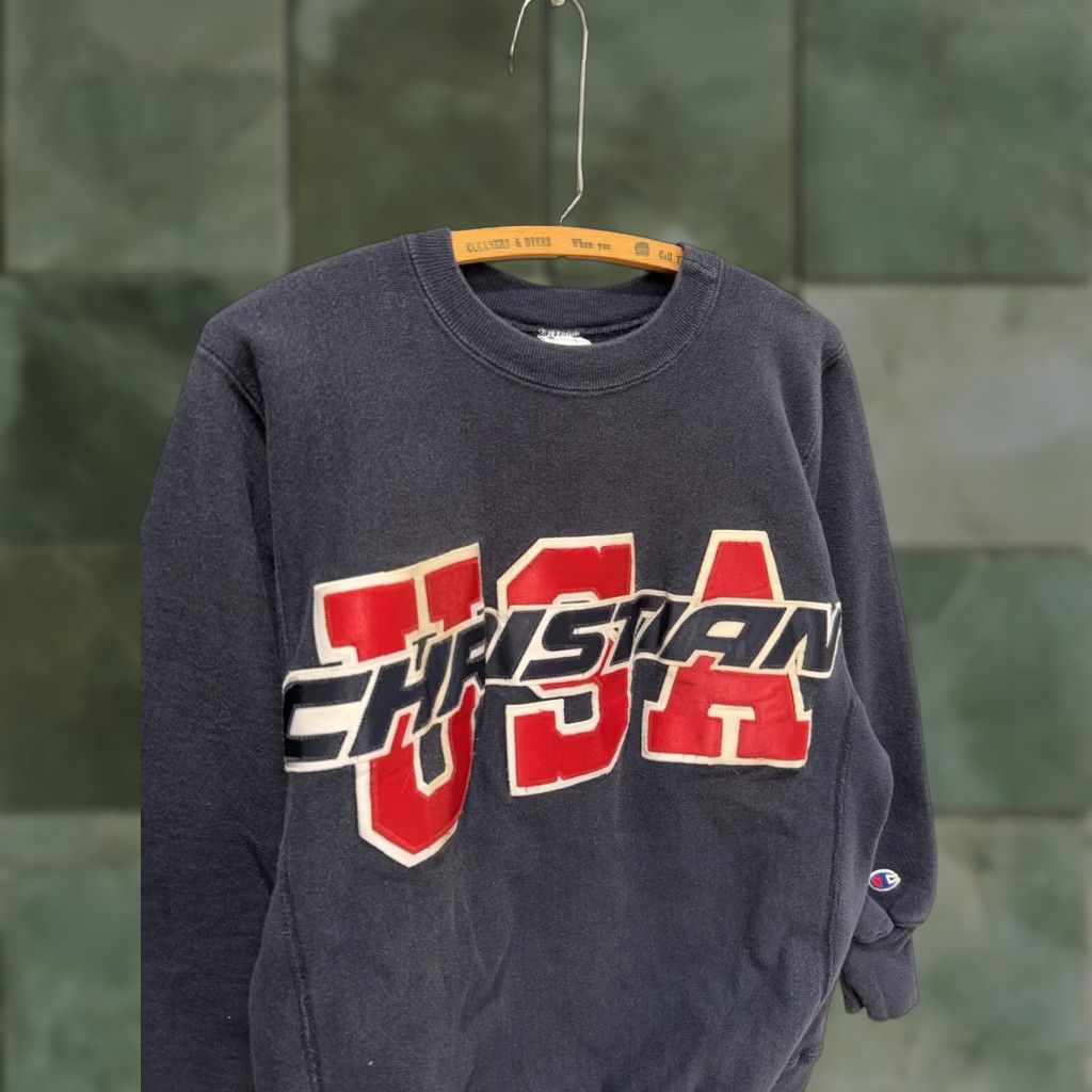Champion VINTAGE Champion Reverse Weave Sweatshirt Blue 90s Pullover Reversible M Mens Size Medium Size US M / EU 48-50 / 2 - 1 Thumbnail