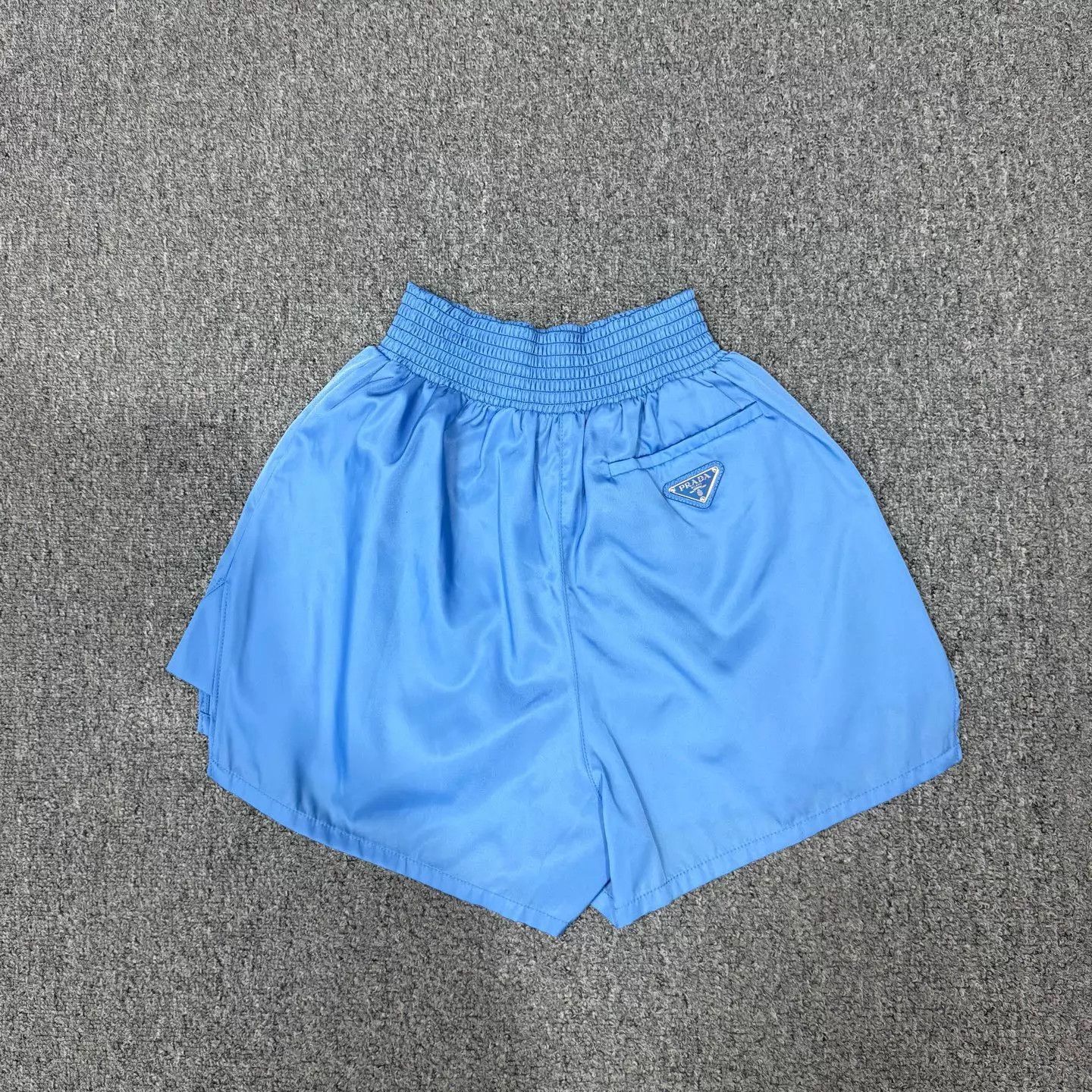 Prada Prada Blue Triangle Logo Nylon Shorts 38 99 New Size 26" / US 2 / IT 38 - 2 Thumbnail