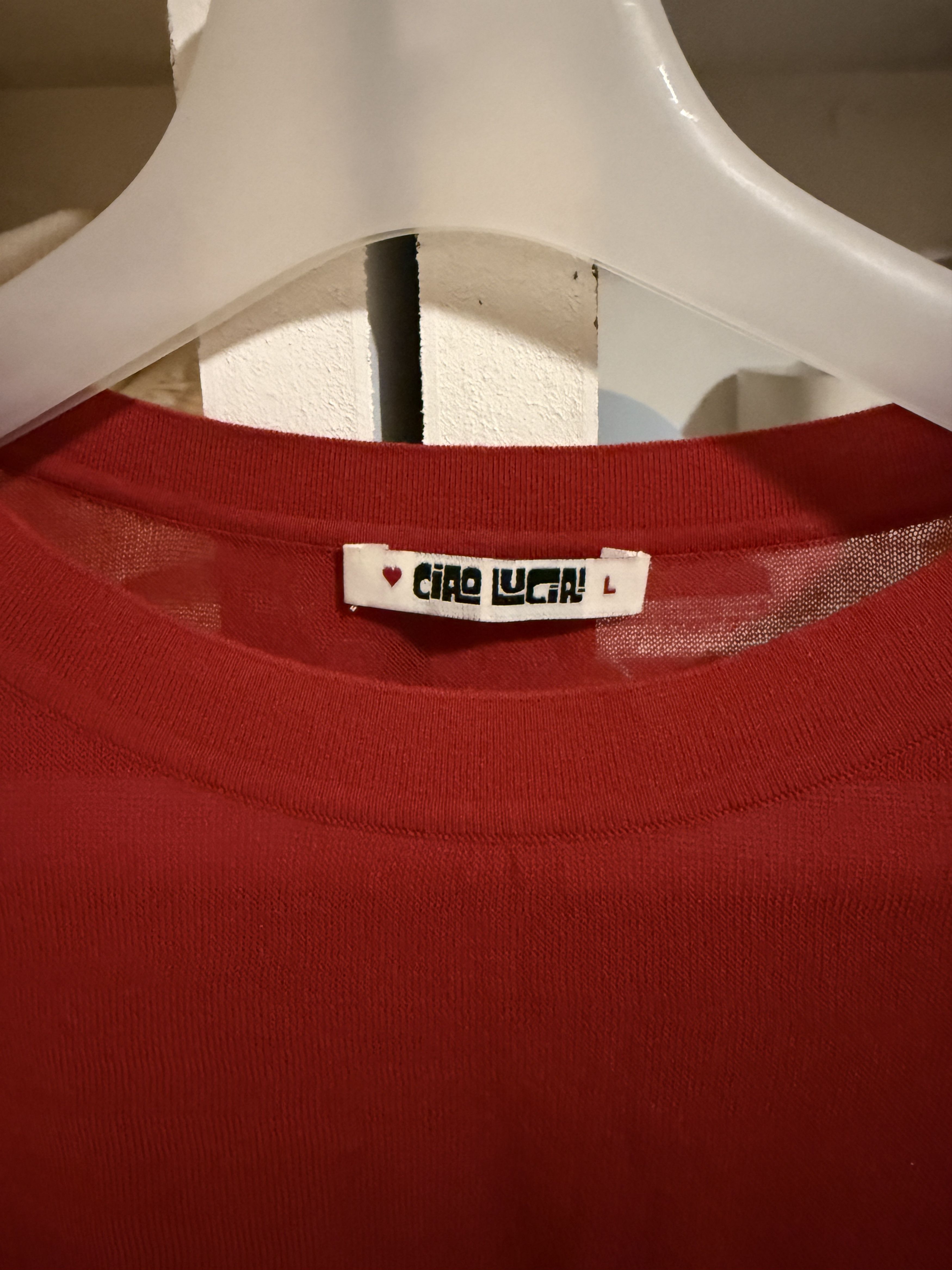 Ciao Lucia Red light sheer sweater Size L / US 10 / IT 46 - 2 Thumbnail
