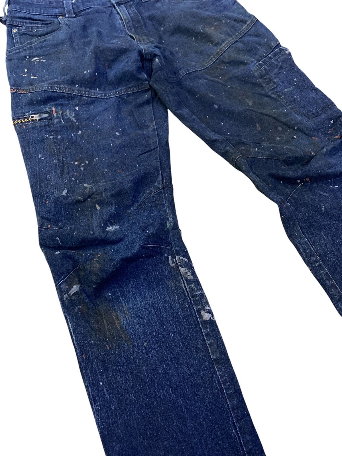 If Six Was Nine × Japanese Brand FieldCore Paint Splatter Cargo Jeans Size US 34 / EU 50 - 6 Thumbnail