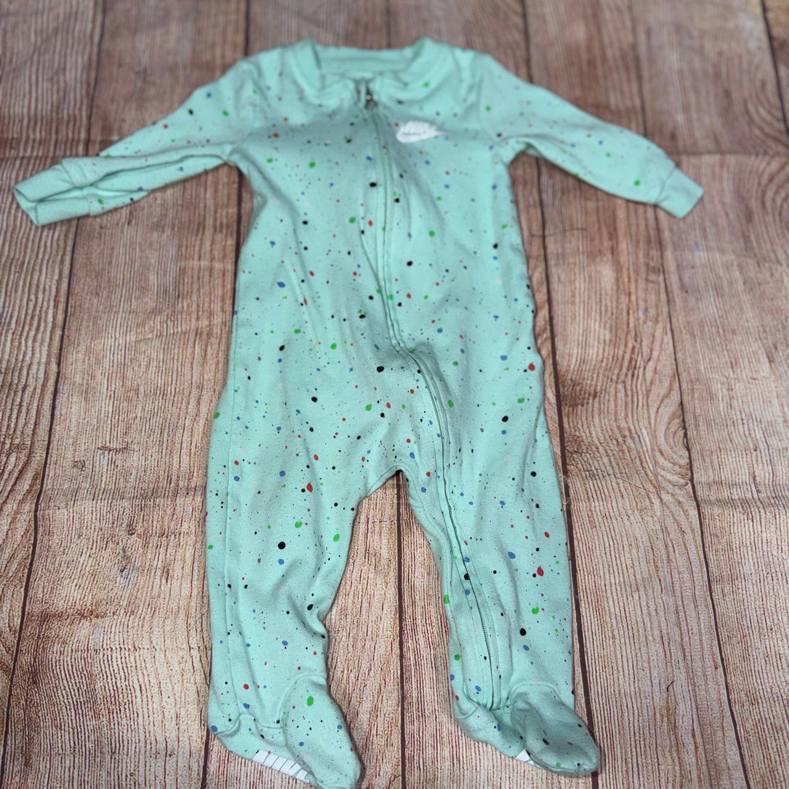 Nike Nike Baby Boy 6 Month Mint Green Speckle Zip-Up Sleeper Size ONE SIZE - 1 Thumbnail