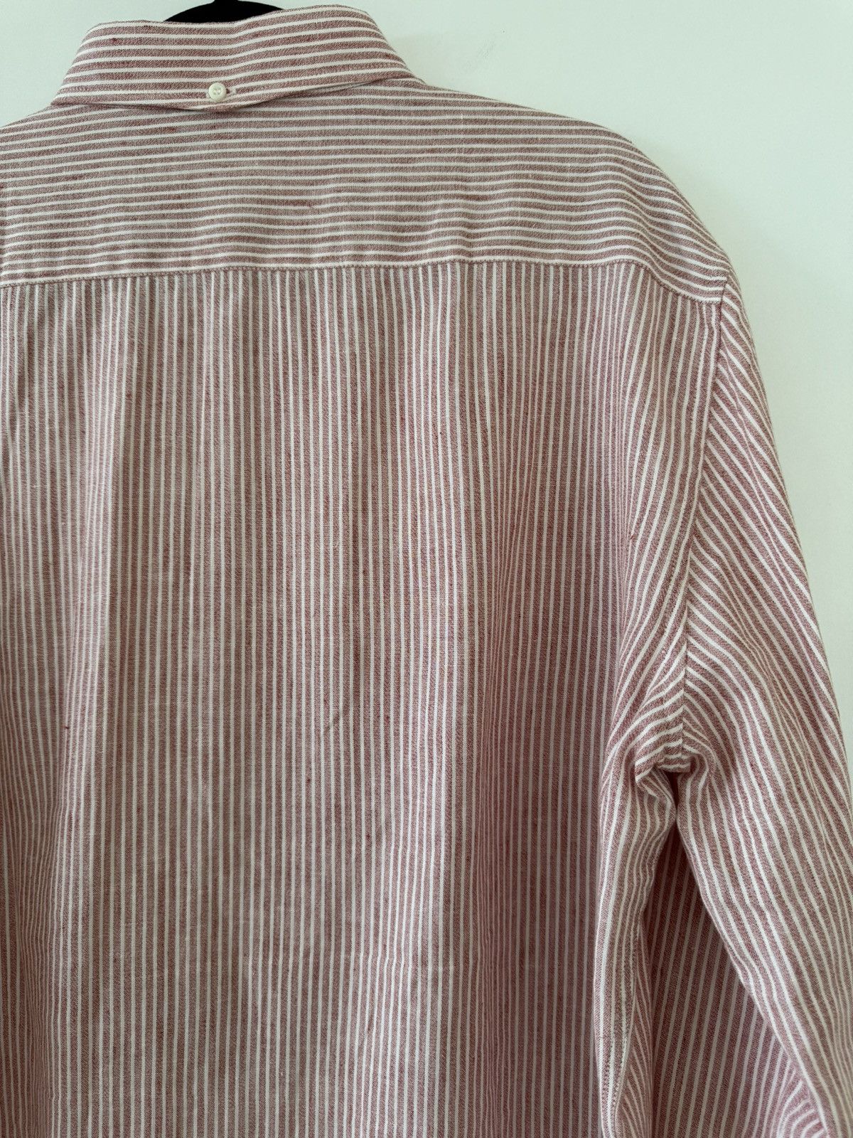 Brunello Cucinelli Red and White Striped Linen Leisure Fit XXXL Size US XXL / EU 58 / 5 - 11 Thumbnail
