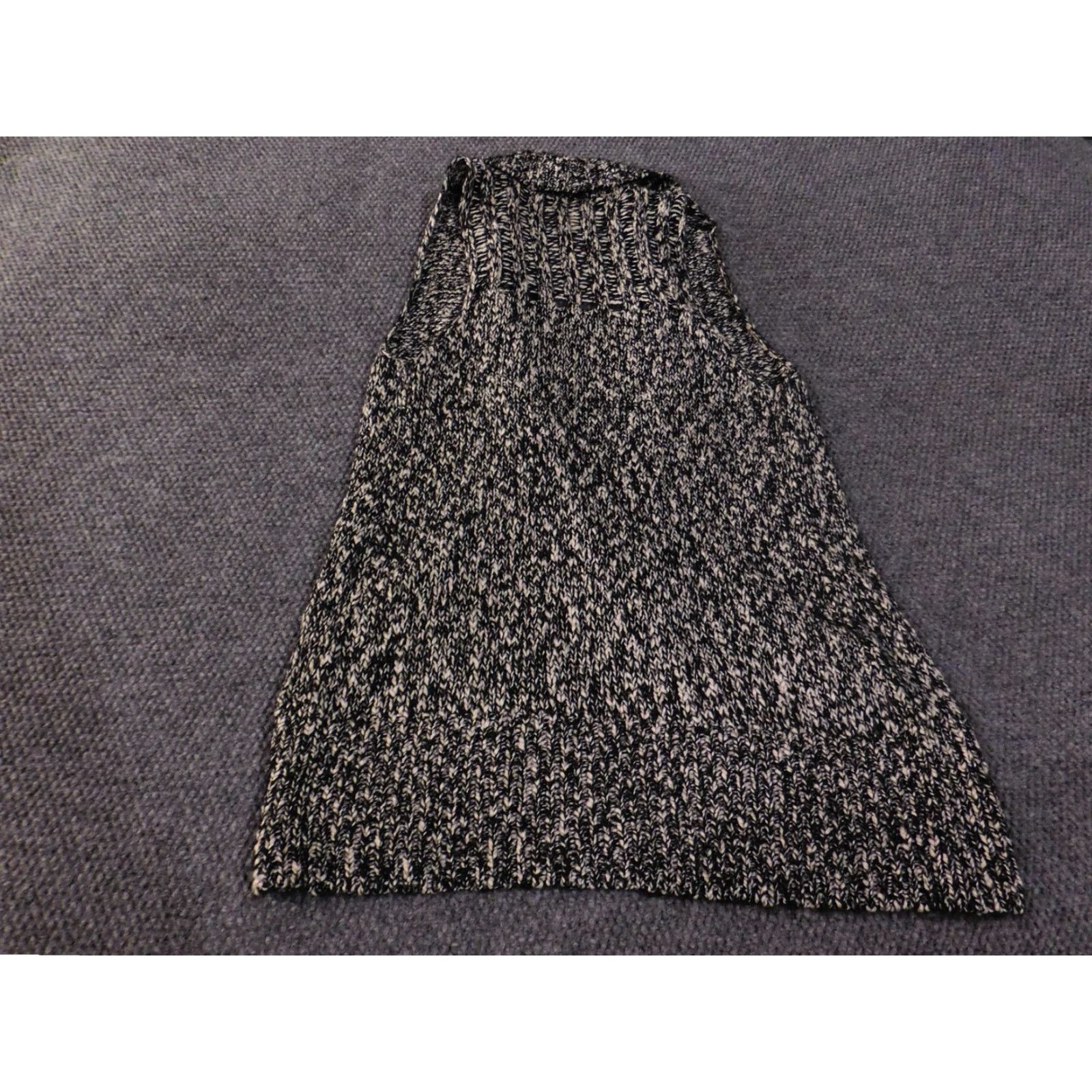 Vintage Chicos Sweater Vest Womens 0 Black Marled Open Front Knit Sleeveless Casual Layering Vest Shirt Womens Size XS / US 0-2 / IT 36-38 - 7 Thumbnail