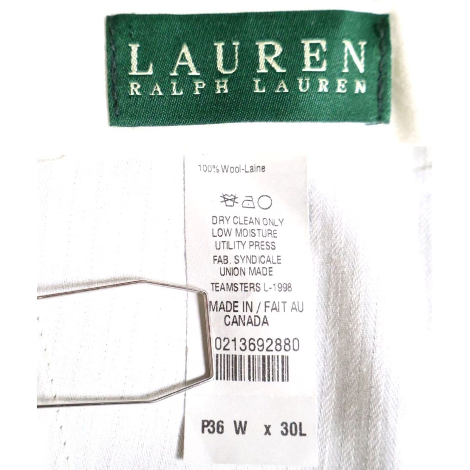 Ralph Lauren Lauren Ralph Lauren Wool Pleated Pants Men's 34 x 29 Gray Houndstooth Cuffed Size US 34 / EU 50 - 3 Thumbnail