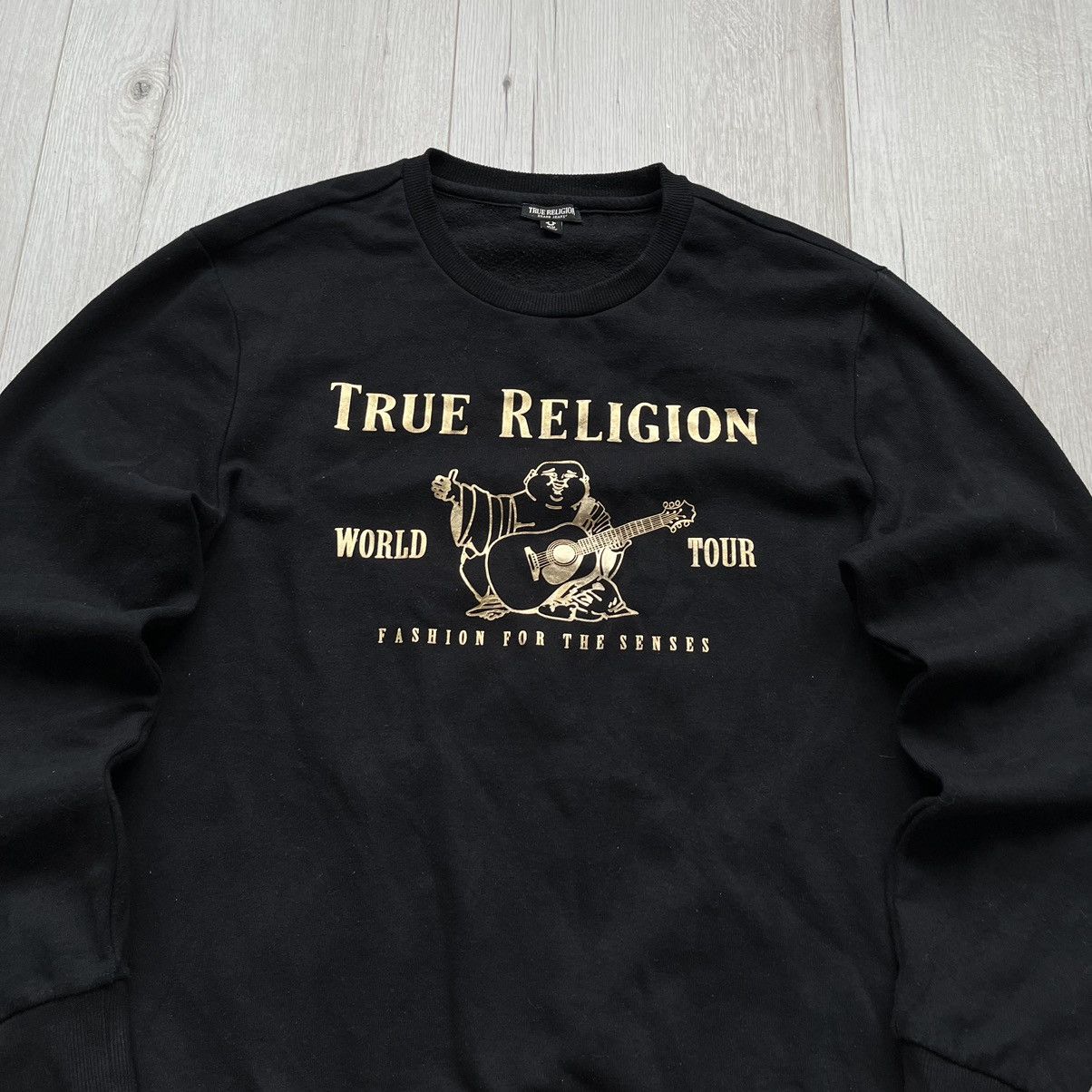 Japanese Brand × True Religion True Religion Big Gold Logo Black Sweatshirt Y2K M size Mens Size US M / EU 48-50 / 2 - 2 Thumbnail