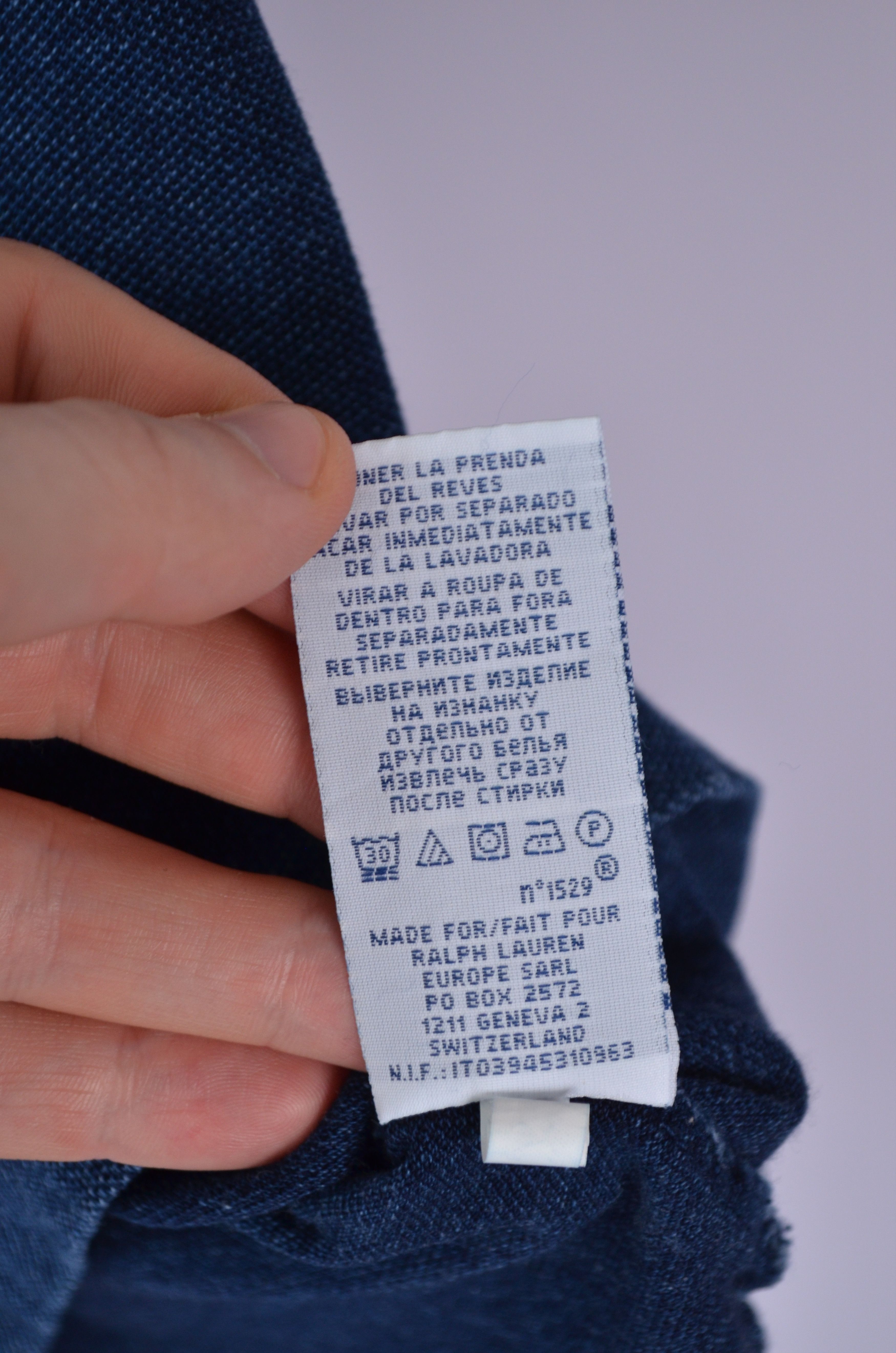 Designer × Polo Ralph Lauren Polo Ralph Lauren Indigo Garment Dyed Polo Shirt Size Navy Size US XS / EU 42 / 0 - 6 Thumbnail