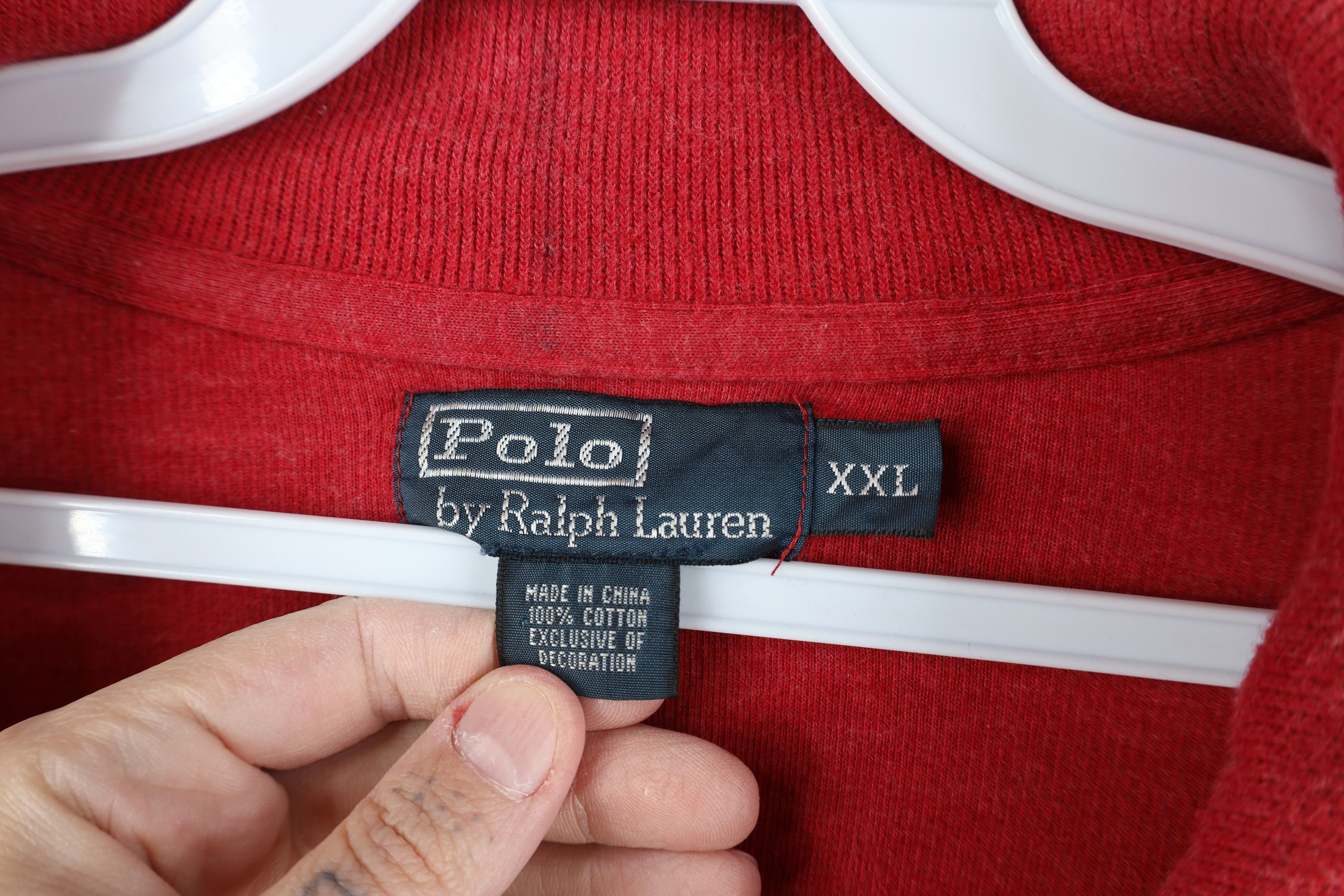 Ralph Lauren Vintage 90s Ralph Lauren Cotton Ribbed Knit Half Zip Sweater Size US XXL / EU 58 / 5 - 7 Thumbnail