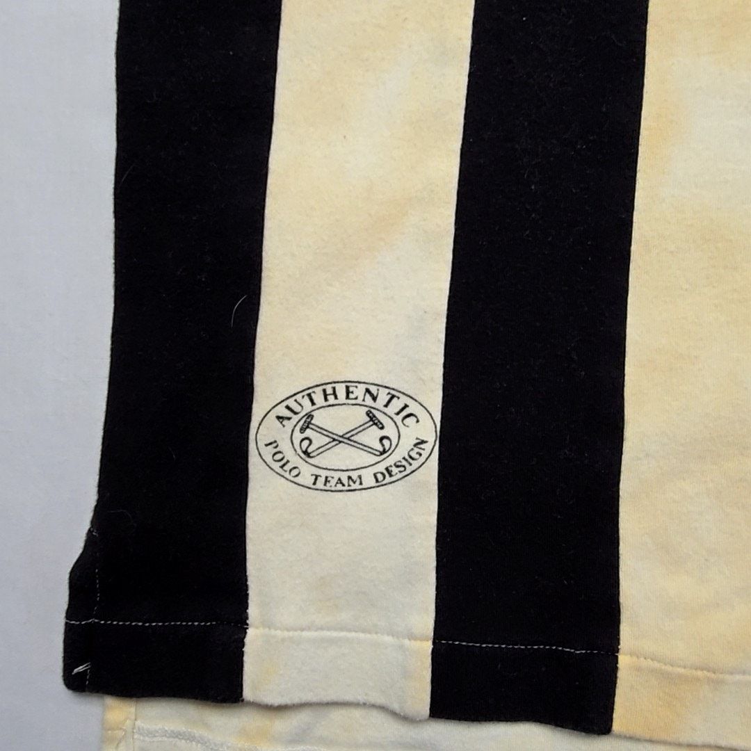 Vintage Vintage Polo Team Polo L Distressed Striped Beige Shirt Size US L / EU 52-54 / 3 - 4 Thumbnail