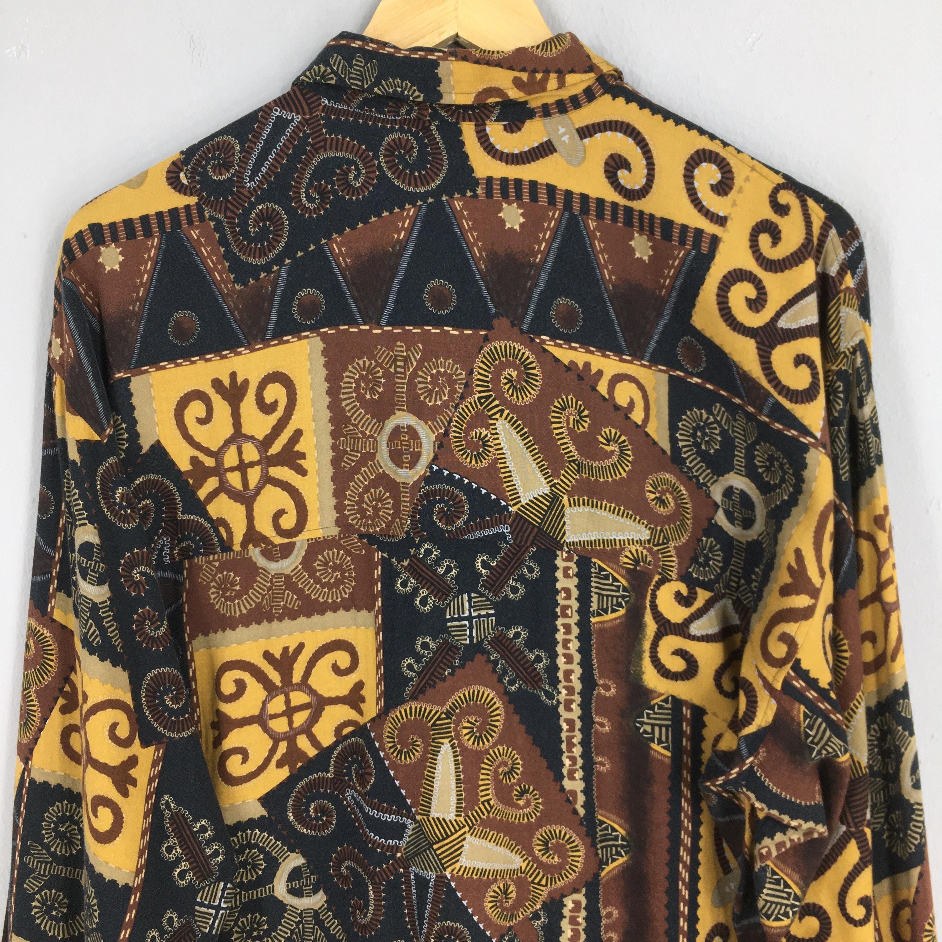 Barque Vintage Novelty Baroque Artwork Rayon Shirt Large Size US L / EU 52-54 / 3 - 8 Thumbnail