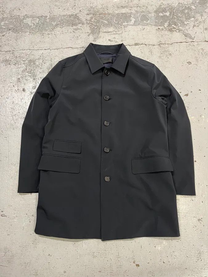 Prada 2000s Prada Navy Long Classy Jacket Size US L / EU 52-54 / 3 - 1 Thumbnail