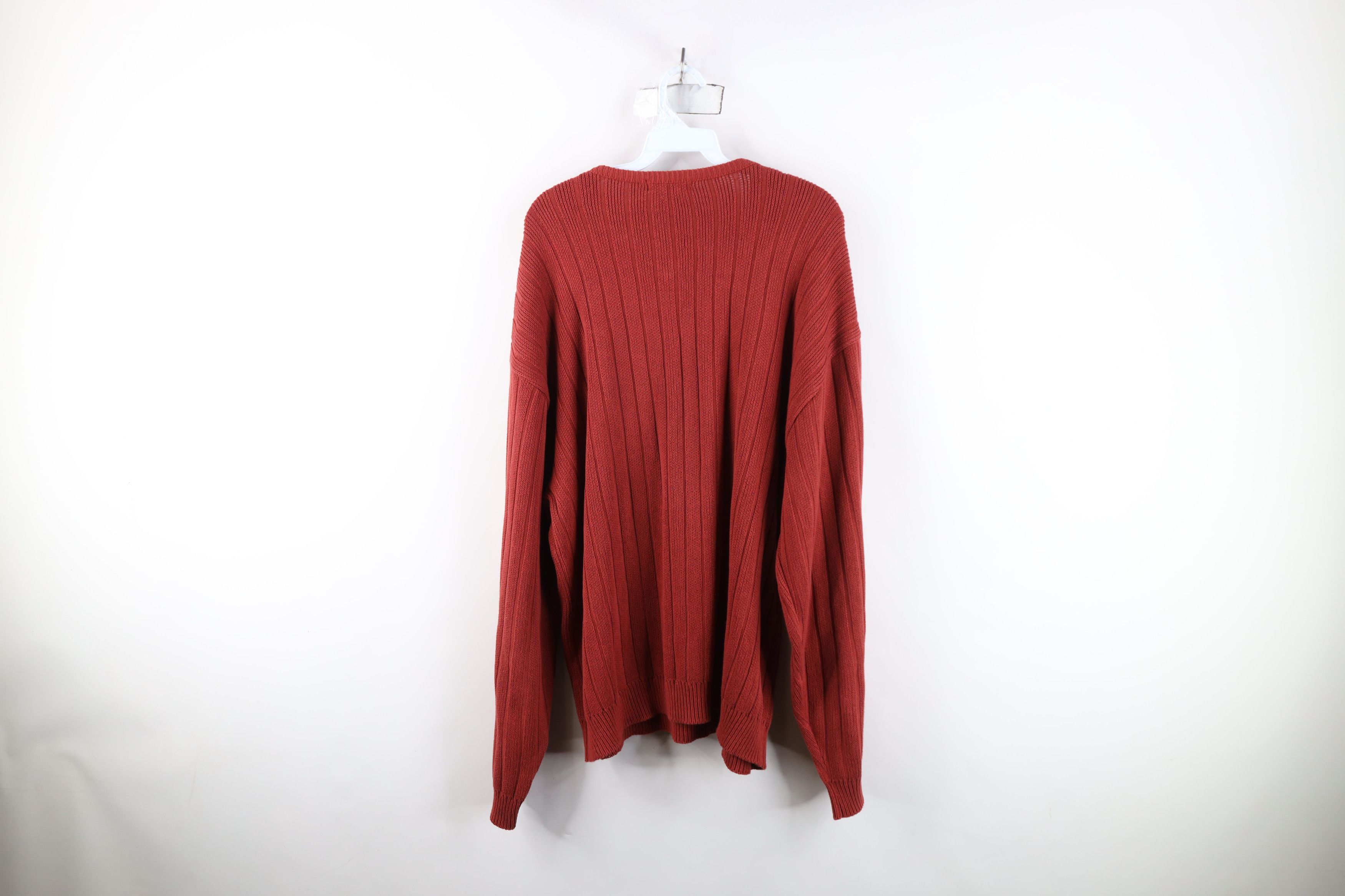 Vintage Vintage 90s Streetwear Blank Cotton Ribbed Knit Sweater USA Size US L / EU 52-54 / 3 - 7 Thumbnail
