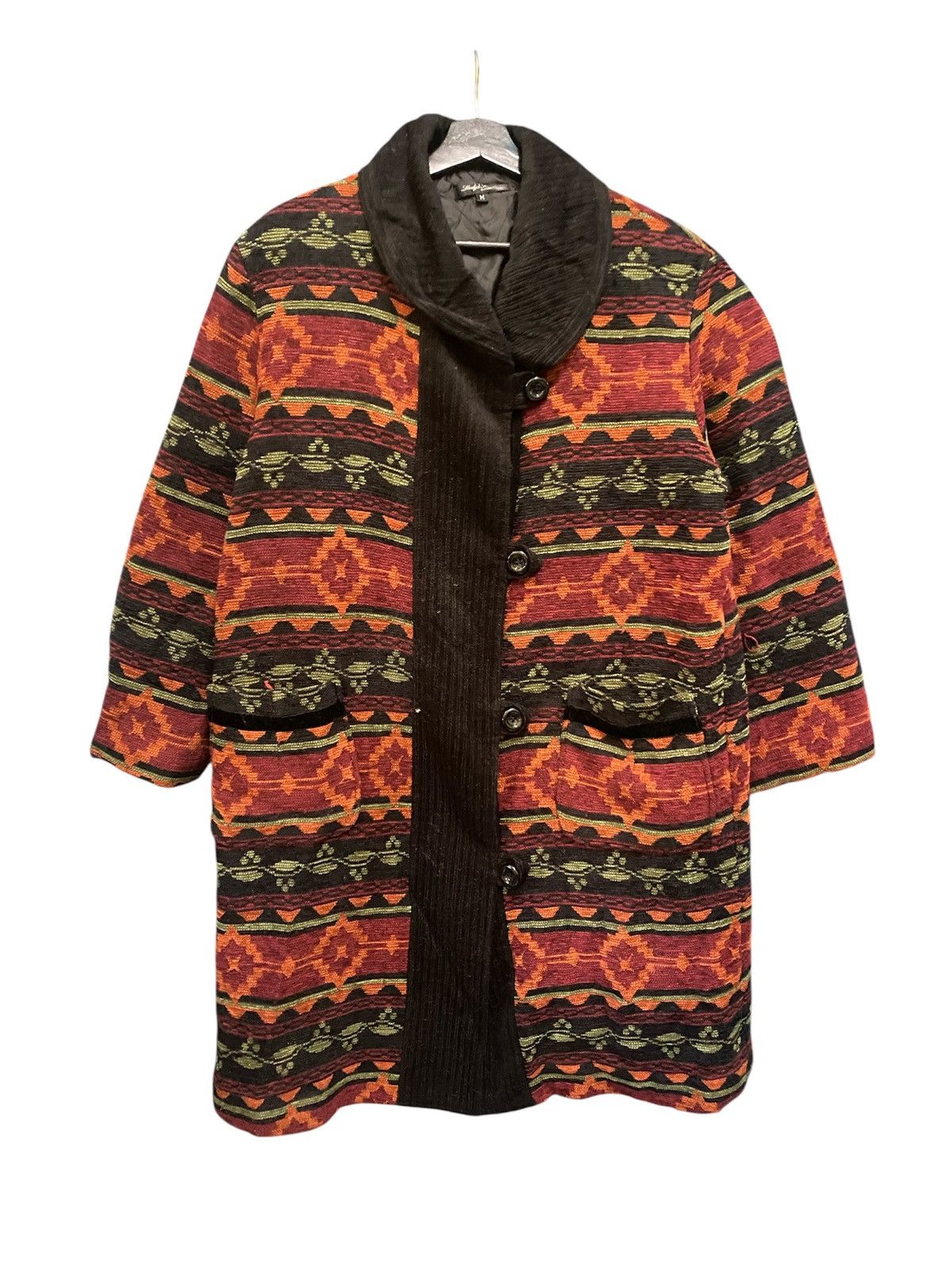 Vintage VINTAGE NAVAJO MOTIVE LONG COAT Size M / US 6-8 / IT 42-44 - 1 Thumbnail