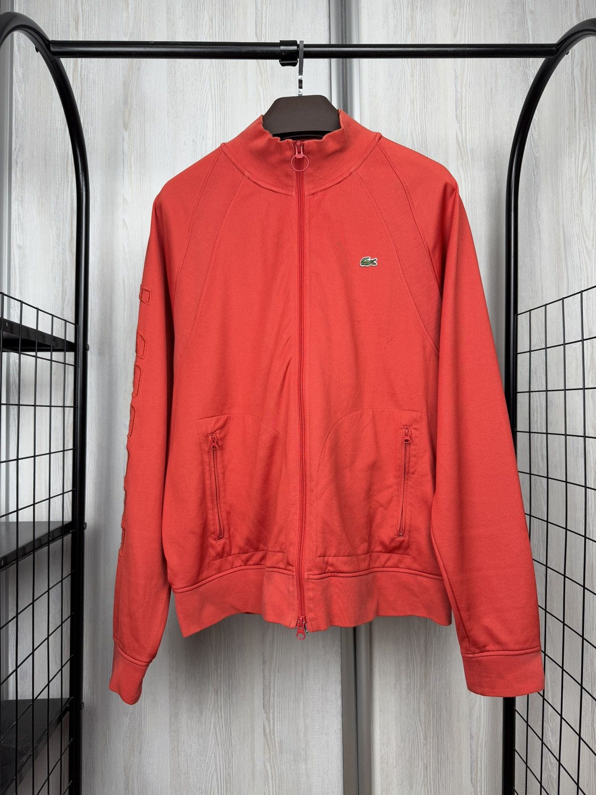Lacoste Lacoste Live Red Full Zip Track Top Jacket Sweater Unisex Size US XXL / EU 58 / 5 - 1 Thumbnail