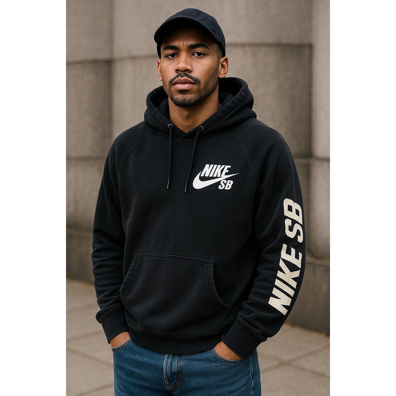Nike Streetwear Skate Style Black Pullover Hoodie Nike SB M Size US M / EU 48-50 / 2 - 1 Thumbnail