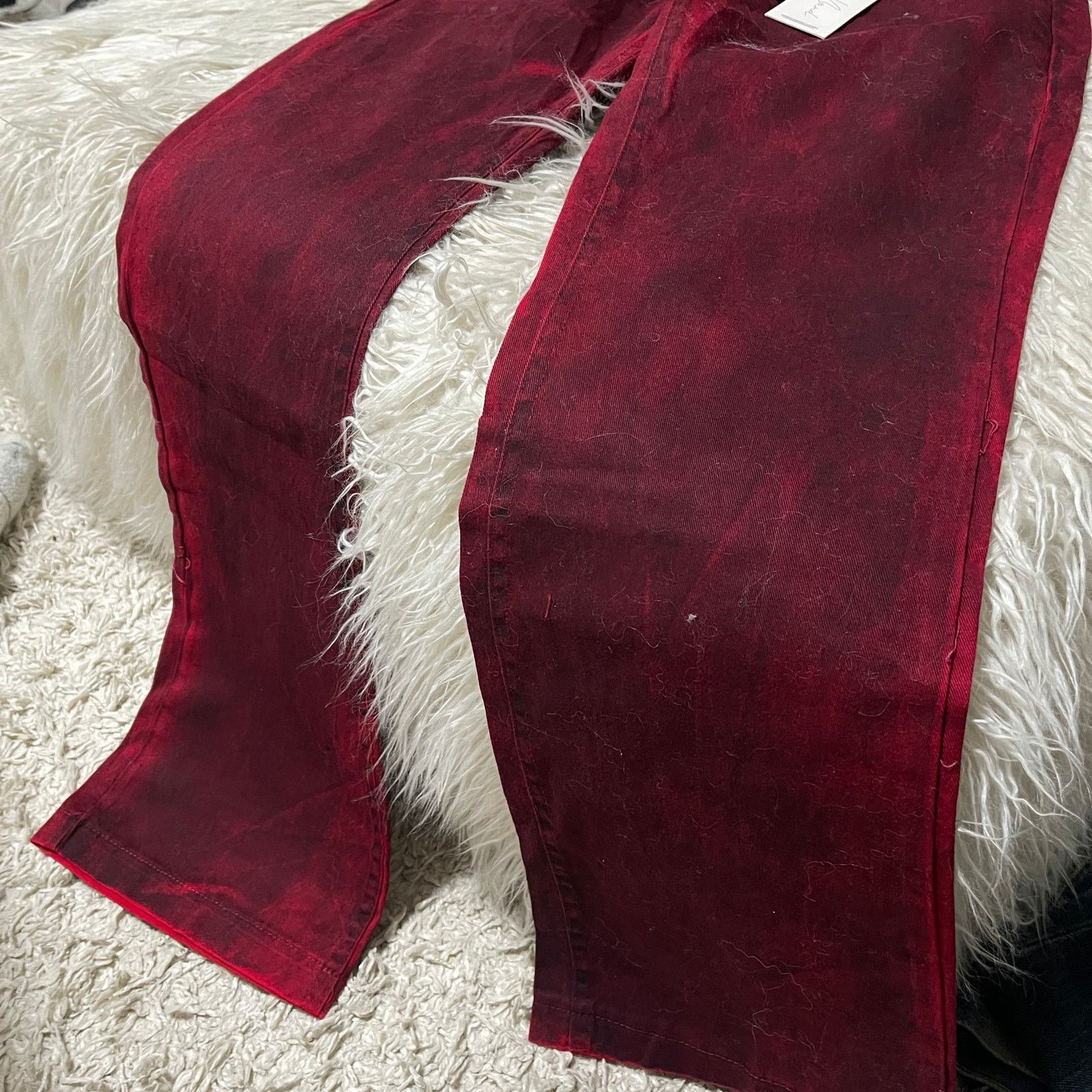 If Six Was Nine Vintage Faded Wash Baggy Red Boocut Denim Jeans Pant size 25 Size 25" / US 0 / IT 36 - 5 Thumbnail