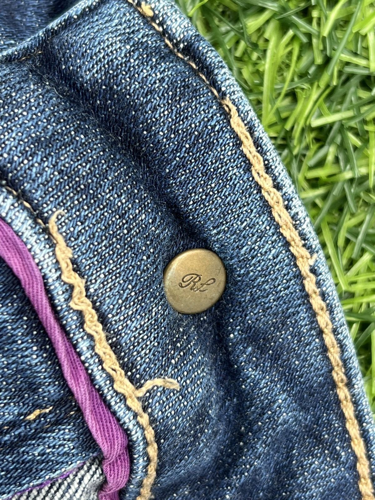 Polo Ralph Lauren Ralph Lauren Purple Label "Straight Fit" Hand-Brushed Denim Size US 32 / EU 48 - 13 Thumbnail