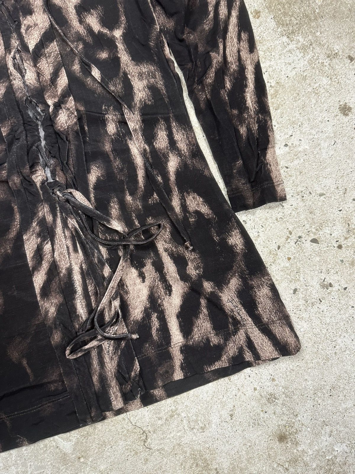 Just Cavalli Vintage 2000s Just Cavalli Animal Print Corset Style Shirt Size S / US 4 / IT 40 - 4 Thumbnail