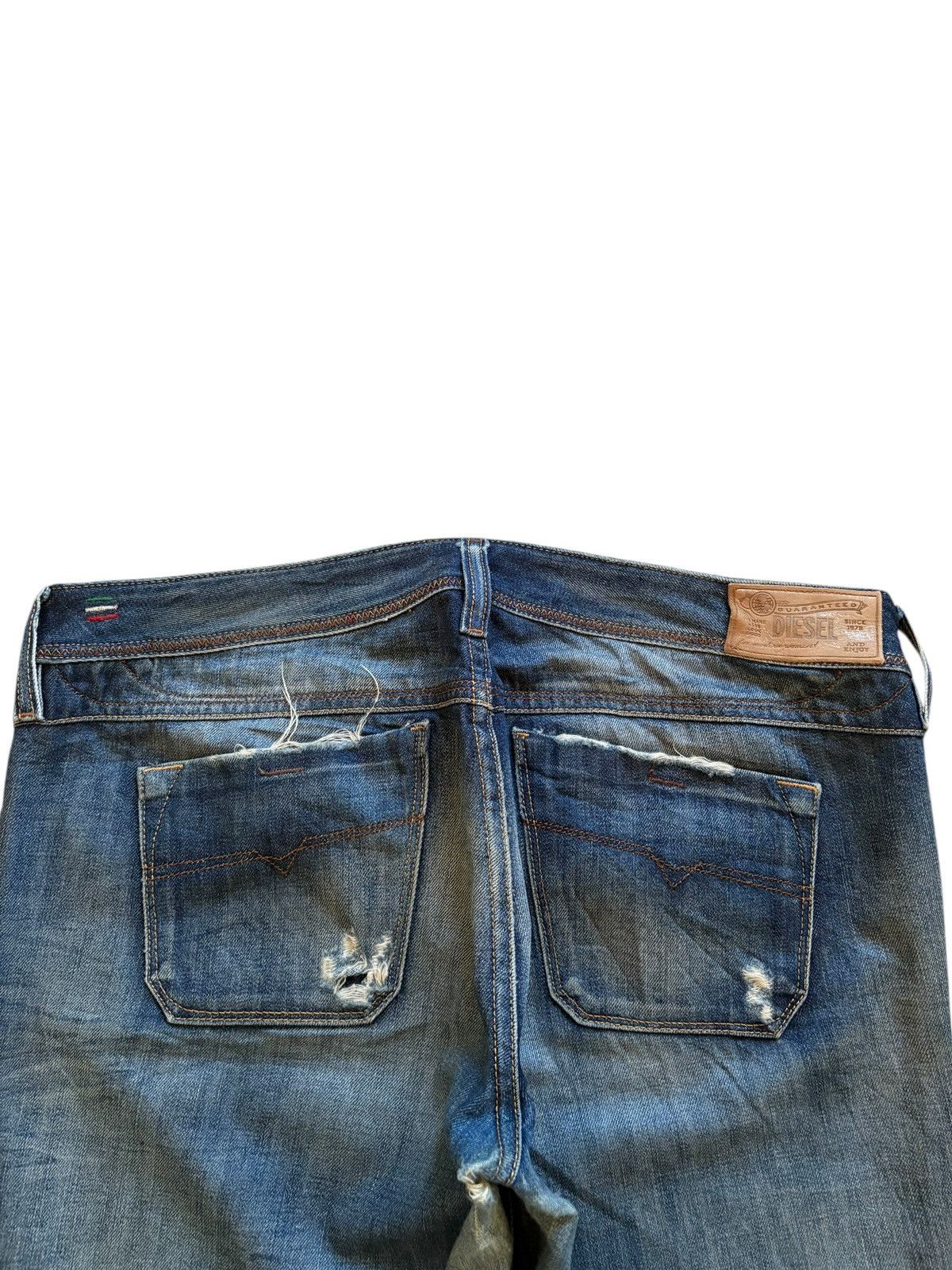 Diesel × Diesel Black Gold Vintage Italy Diesel Lowky Mud Wash Distressed Loose Jeans Size 36" / US 14 / IT 50 - 8 Thumbnail