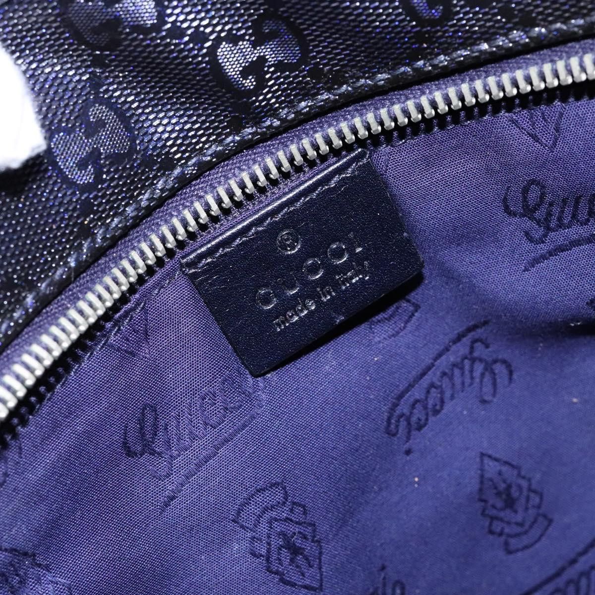 Gucci GUCCI GG Implementation Tote Bag Pvc Navy Silver Size ONE SIZE - 15 Thumbnail