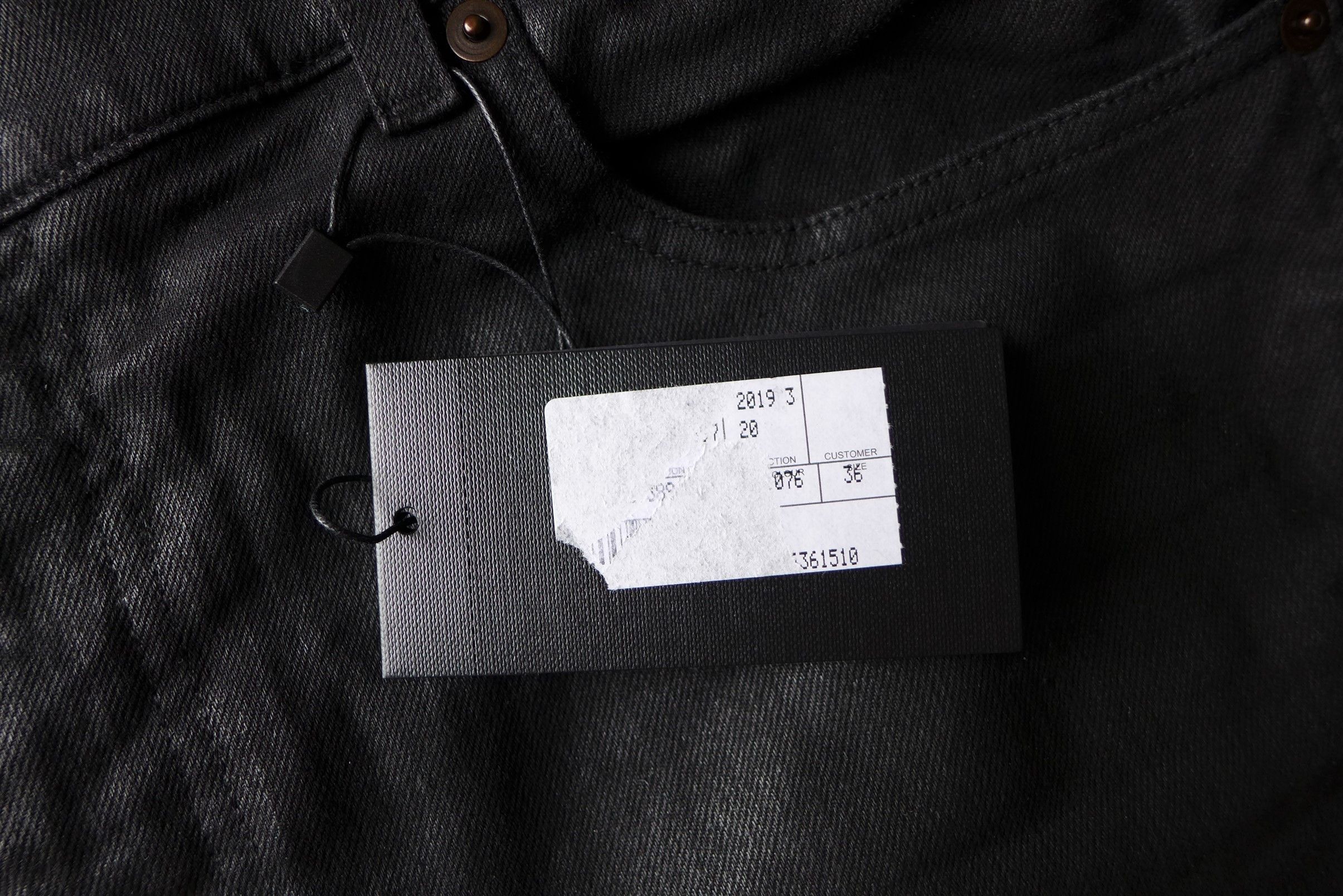 Saint Laurent Paris Saint Laurent D02 Jeans -- Coated Black Denim Size US 36 / EU 52 - 15 Thumbnail