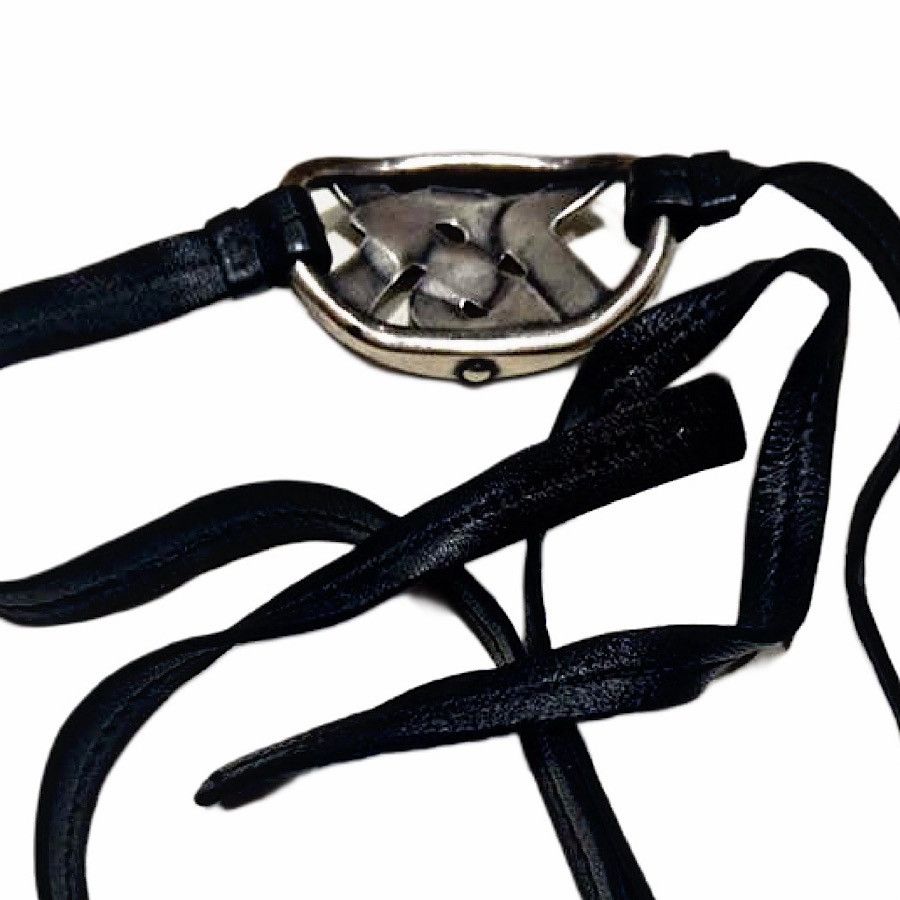Yves Saint Laurent Authentic YSL Rive Gauche Logo Plate Double Wrap bracelet Size ONE SIZE - 4 Thumbnail