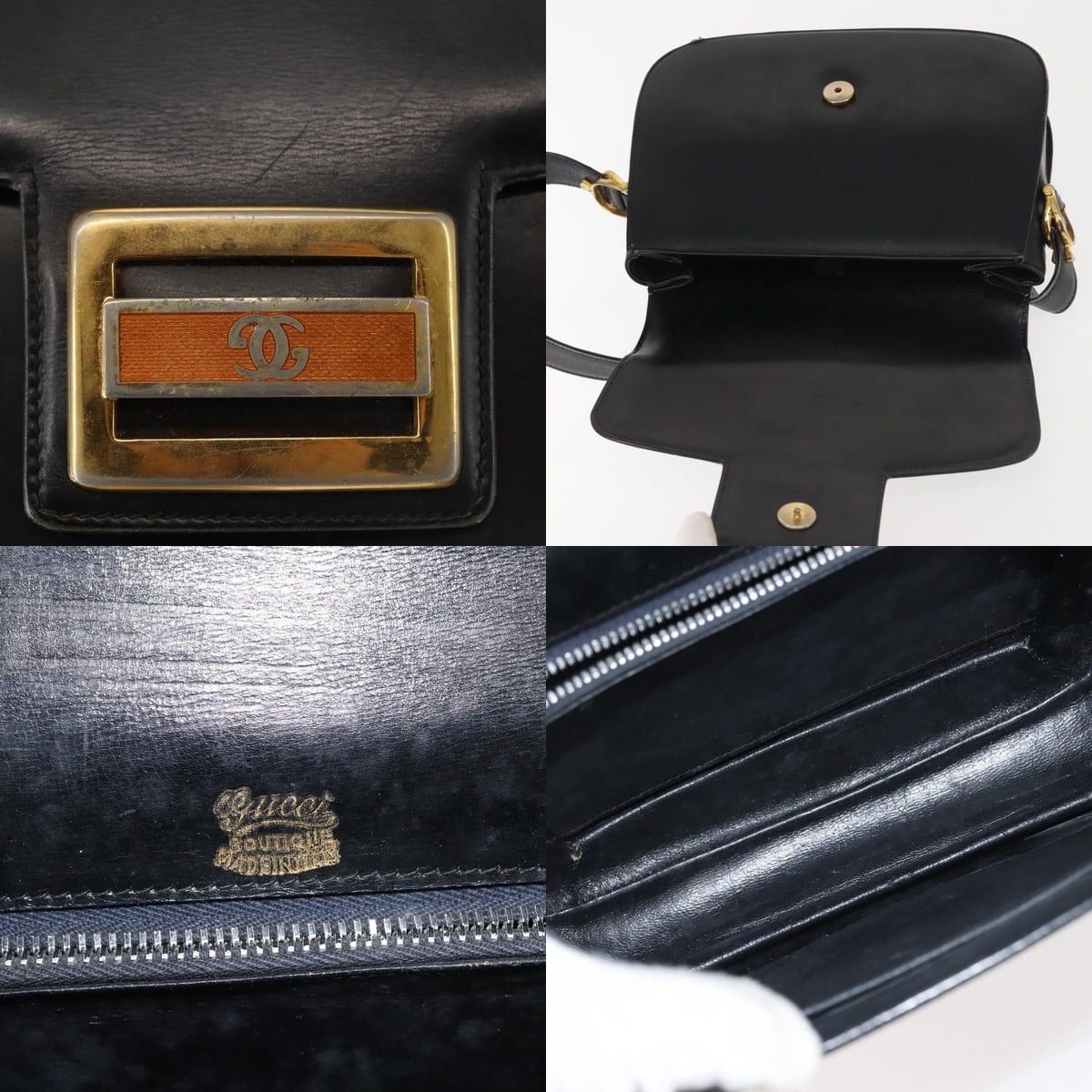 Gucci GUCCI Shoulder Bag Leather Navy Gold Size ONE SIZE - 11 Thumbnail