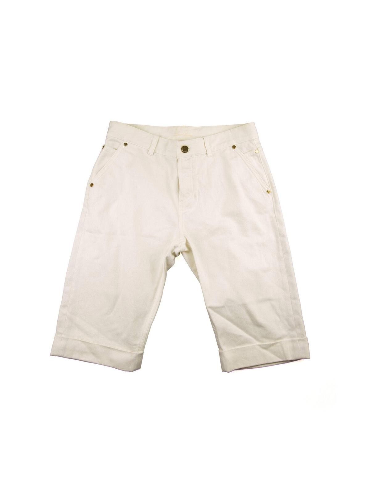 Loro Piana Loro Piana Mens White Denim Shorts 44 White Size US 44 / EU 60 - 1 Thumbnail