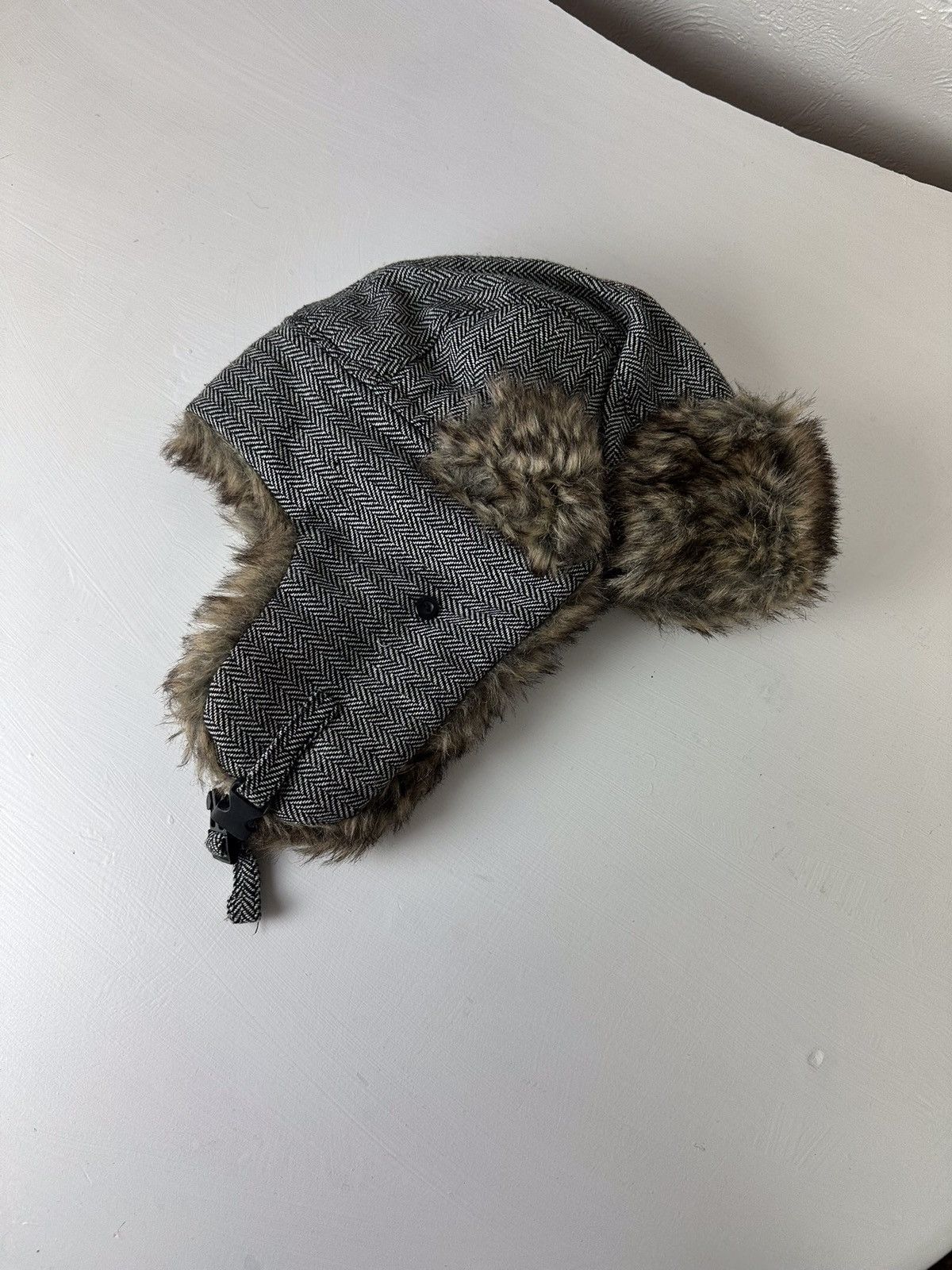 Hysteric Glamour × Vintage Crazy Y2K Mohair Fuzzy Hat Ushanka Punk Huge Size ONE SIZE - 1 Thumbnail