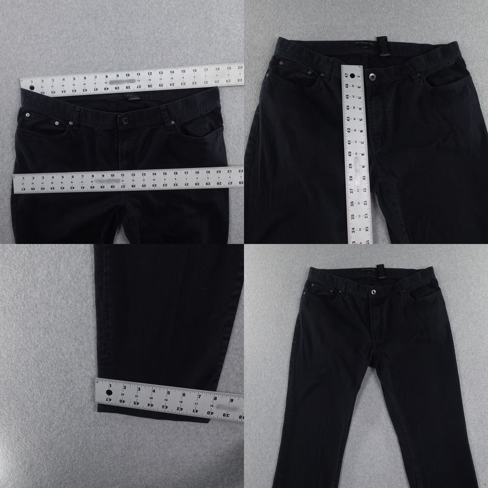 John Varvatos John Varvatos LUXE Jeans Mens 38 (38X32) Bowery Slim Straight Washed Black Denim 5-Pocket Mens Straight Jeans Size 38 Size US 38 / EU 54 - 8 Thumbnail