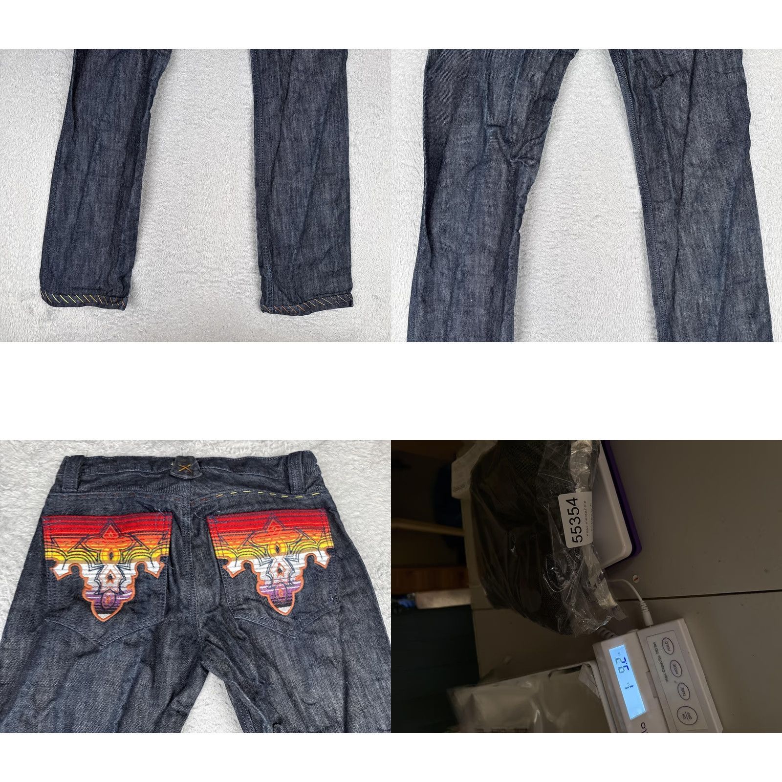 Denime Antik Denim Womens Jeans Skinny Dark Blue Wash 30 Pants Embroidered 30x33 Regular Rise Southwestern Style Denim Jeans Womens Size 30" / US 8 / IT 44 - 10 Thumbnail