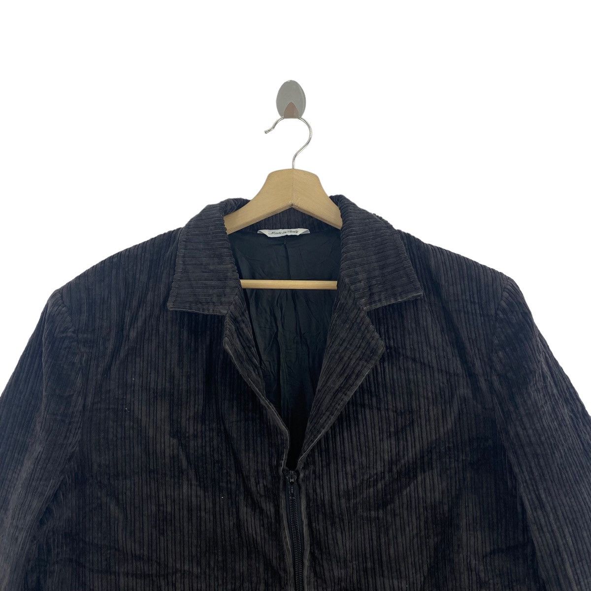 PORT ROYAL Italian Brand Black Velvet Corduroy Coat