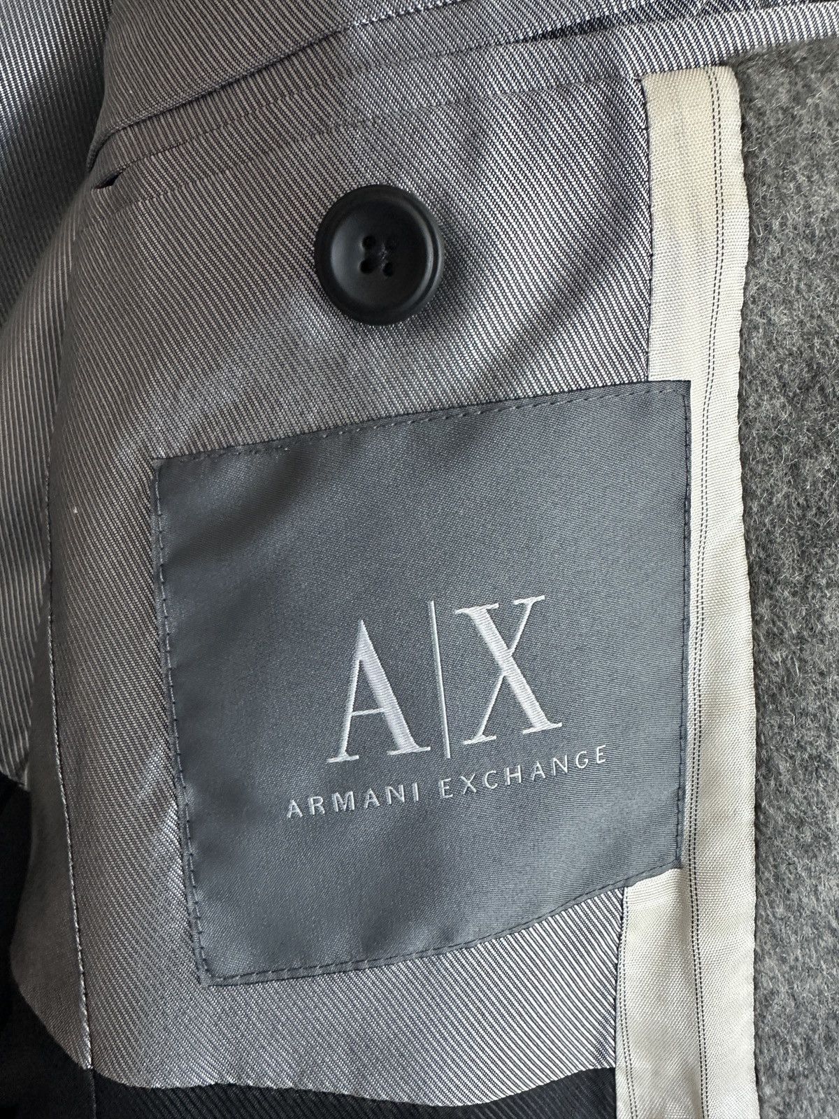 Armani Exchange A|X Armani Exchange Men's Grey Wool Blazer | S Size 38R - 2 Thumbnail