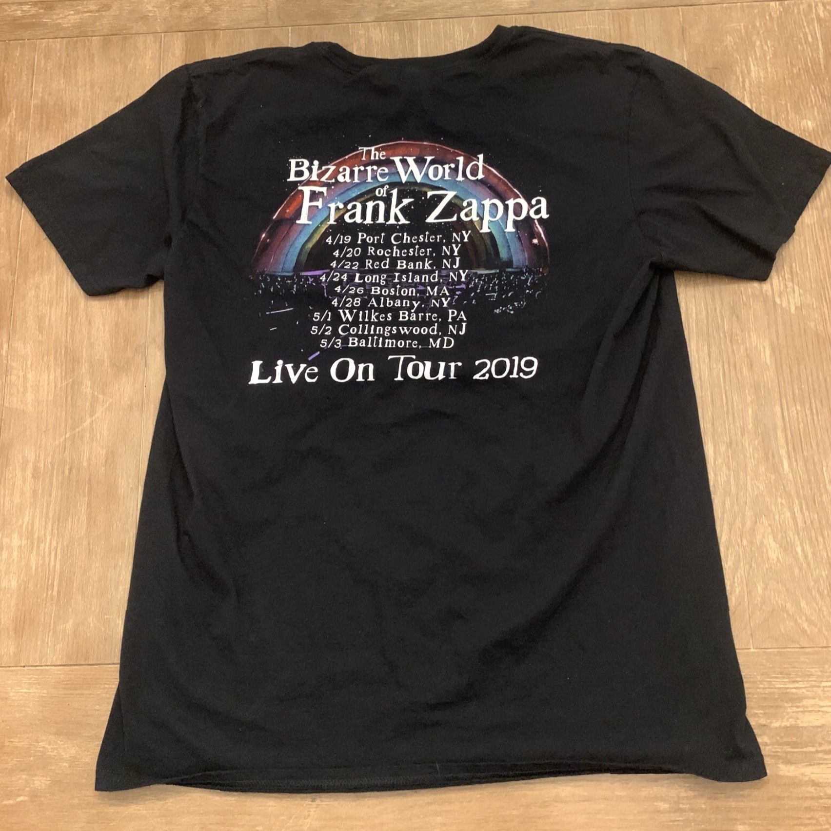 Vintage FRANK ZAPPA Graphic T-Shirt The Bizarre World Size L Black Music Mens Size US L / EU 52-54 / 3 - 4 Thumbnail