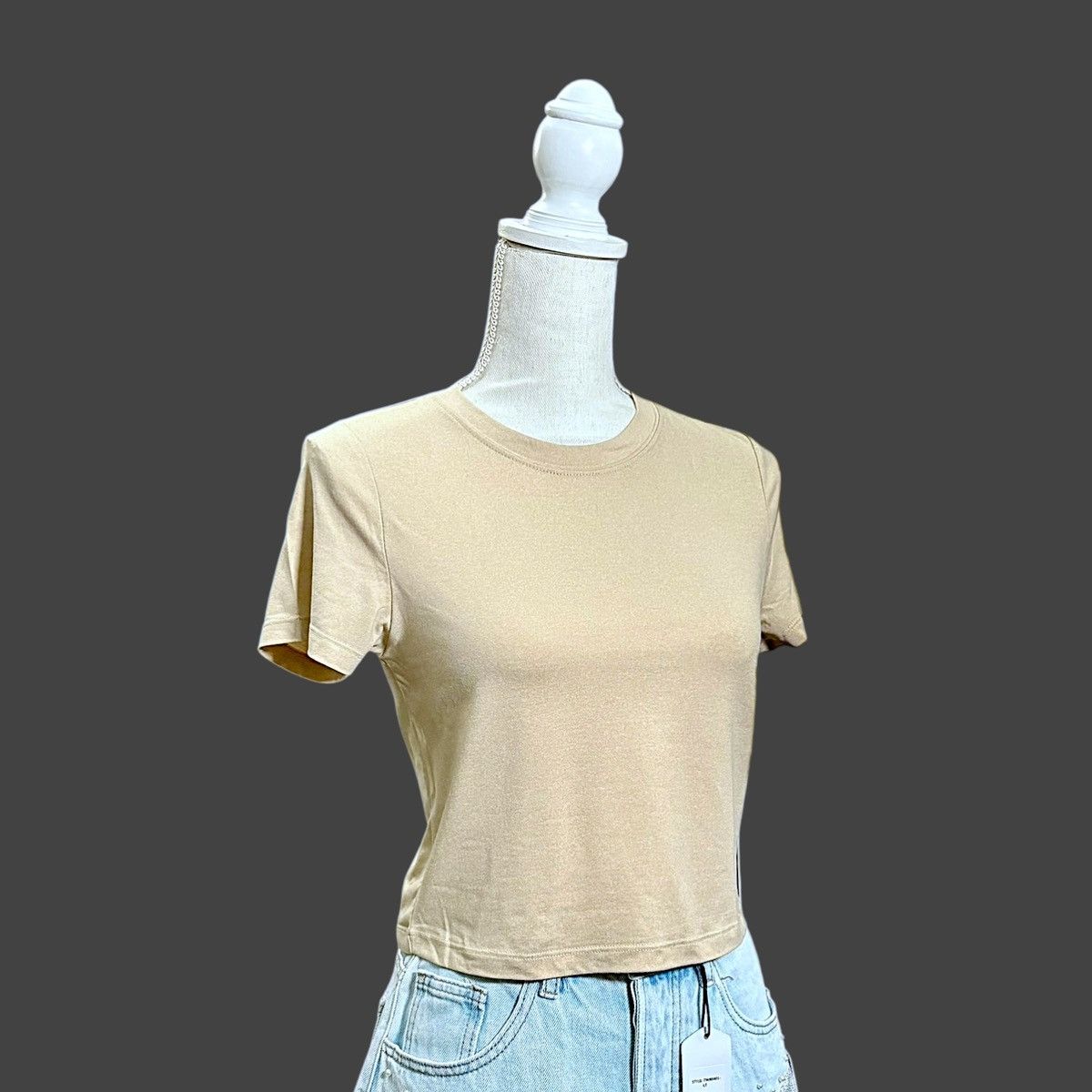 Other IVL Women’s Slim Fit Beige Short Sleeve T-Shirt Sz L Size L / US 10 / IT 46 - 5 Thumbnail