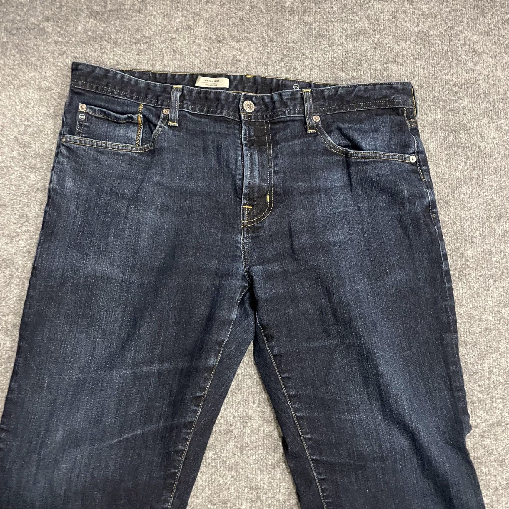 Denime AG Adriano Goldschmied The Protege Jeans Mens 38x34 Straight Dark Wash Denim Shirt? Size US 38 / EU 54 - 3 Thumbnail