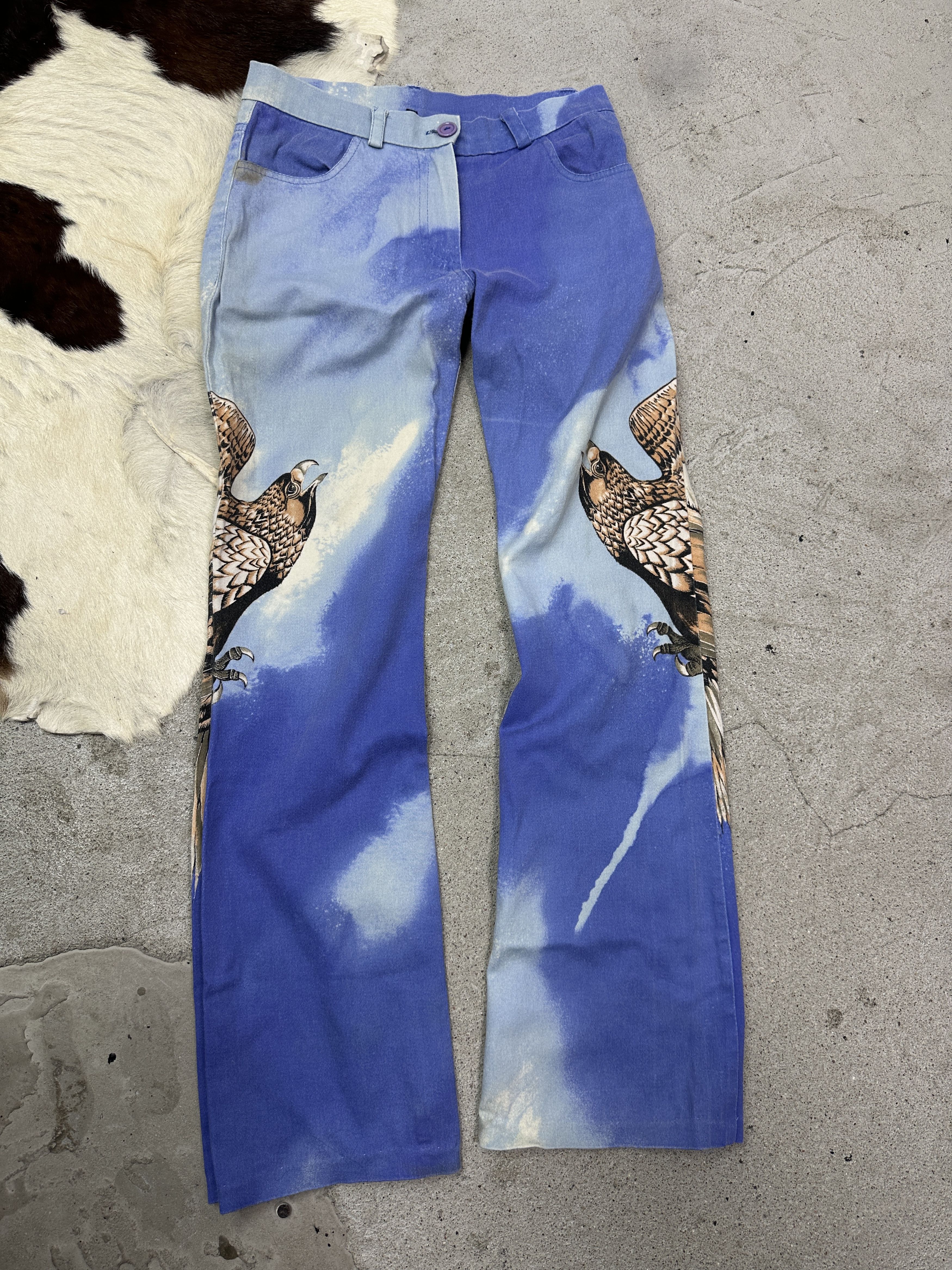 Vintage Vintage Avant Garde Streetwear Fullprint Wings Pants 00s Size 26" / US 2 / IT 38 - 4 Thumbnail