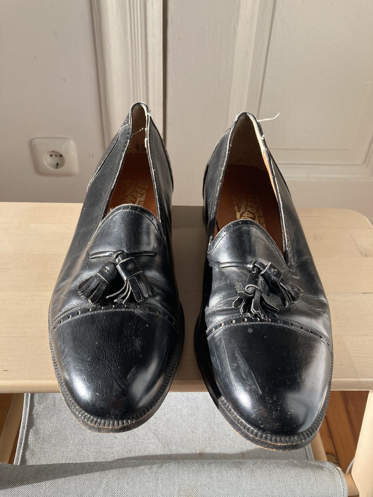 Salvatore Ferragamo Vintage Salvatore Ferragamo Leather Tassel Loafers Size US 9 / EU 42 - 2 Thumbnail