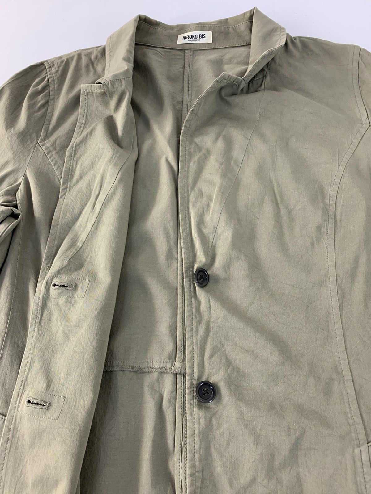 Hiroko Koshino Homme Hiroko Bis Hiroko Koshino Full Button Trench Jacket Size L / US 10 / IT 46 - 3 Thumbnail