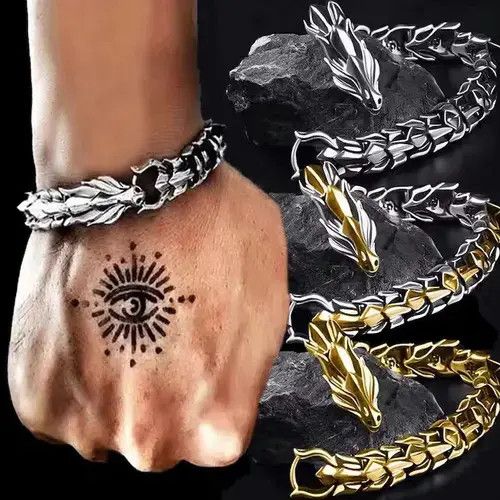 VIBE Dragon Lin Stainless Steel Bracelet Size ONE SIZE - 4 Thumbnail