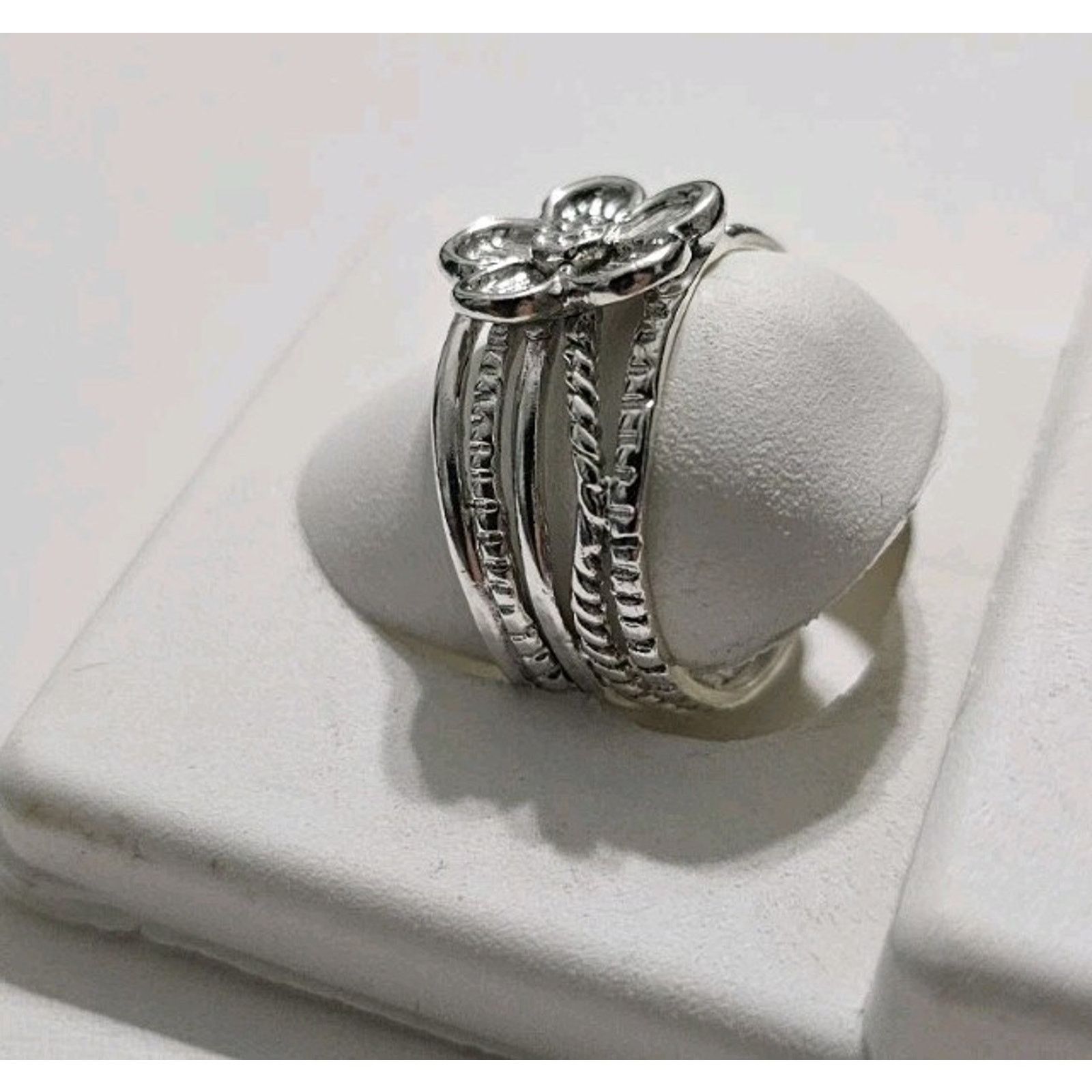 Other Ross-Simons Sterling Silver Multi-Row Flower Ring Size 9 Size ONE SIZE - 4 Thumbnail